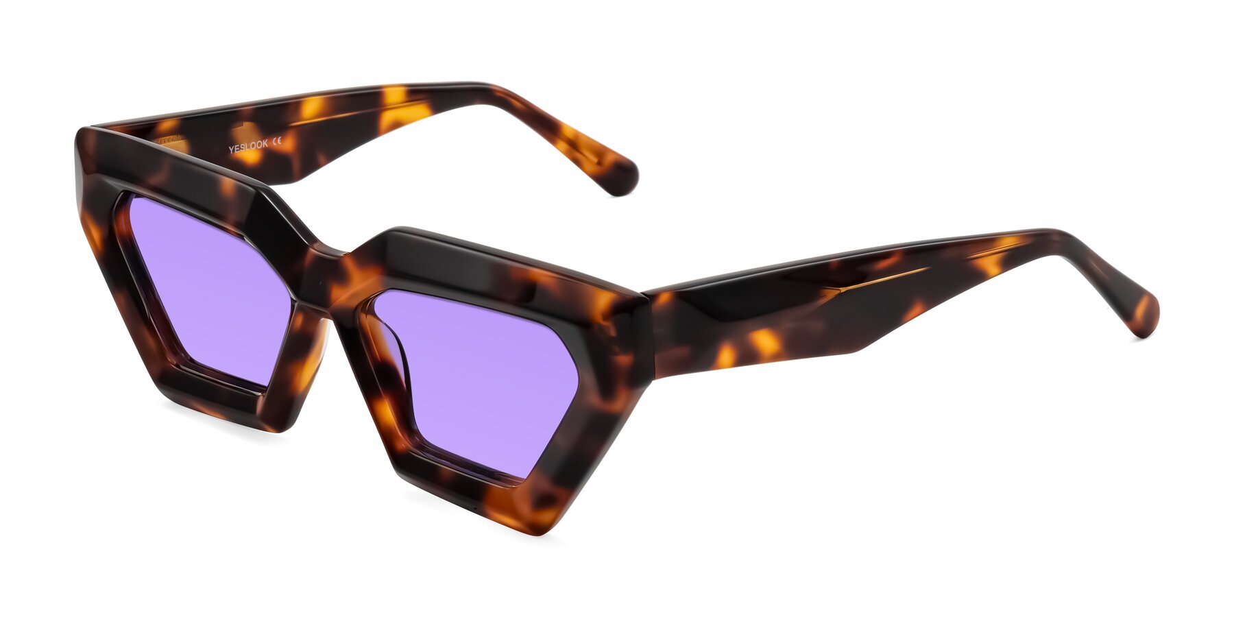 Angle of Giptoo in Tortoise with Medium Purple Tinted Lenses
