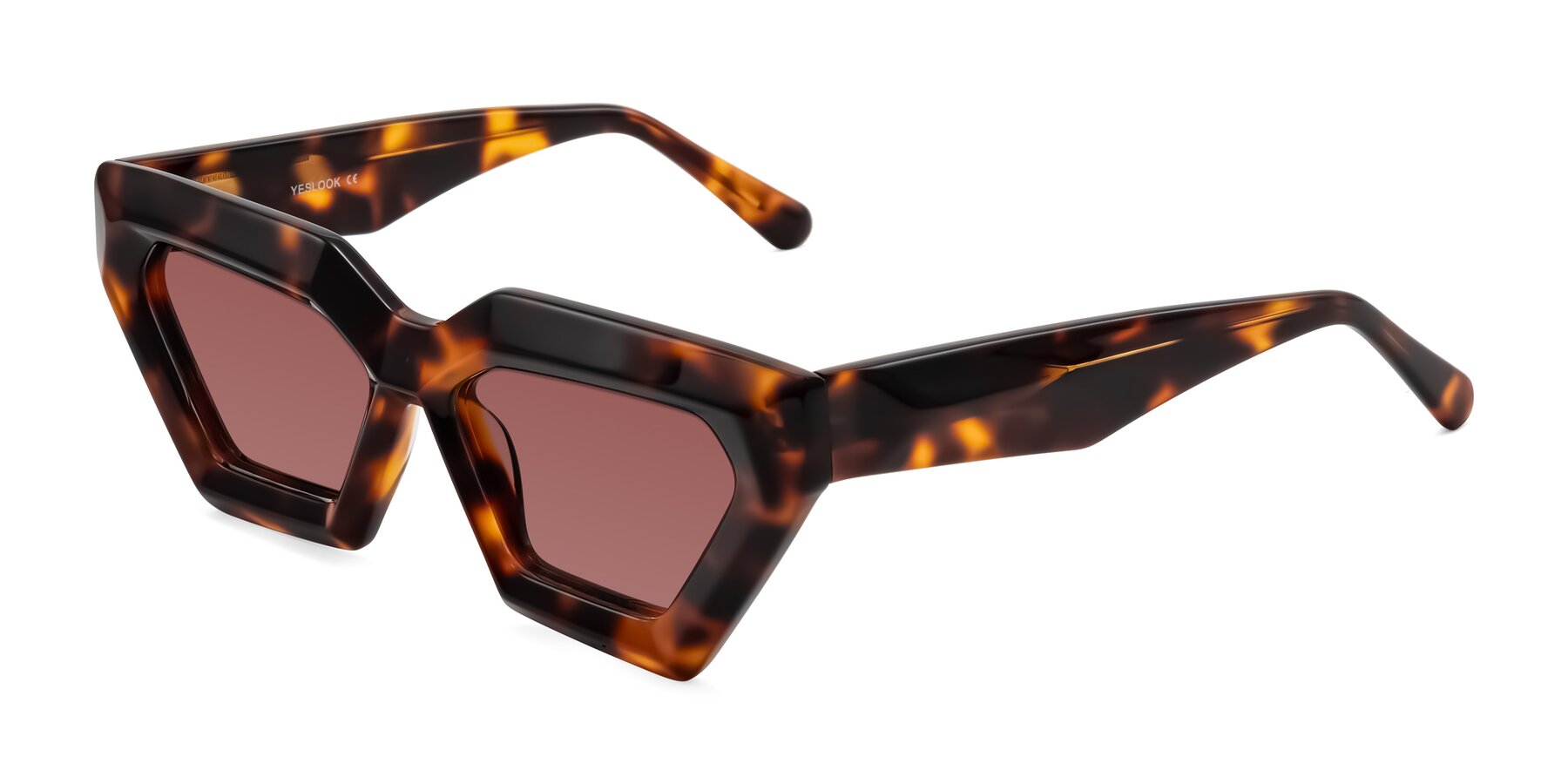 Angle of Giptoo in Tortoise with Garnet Tinted Lenses