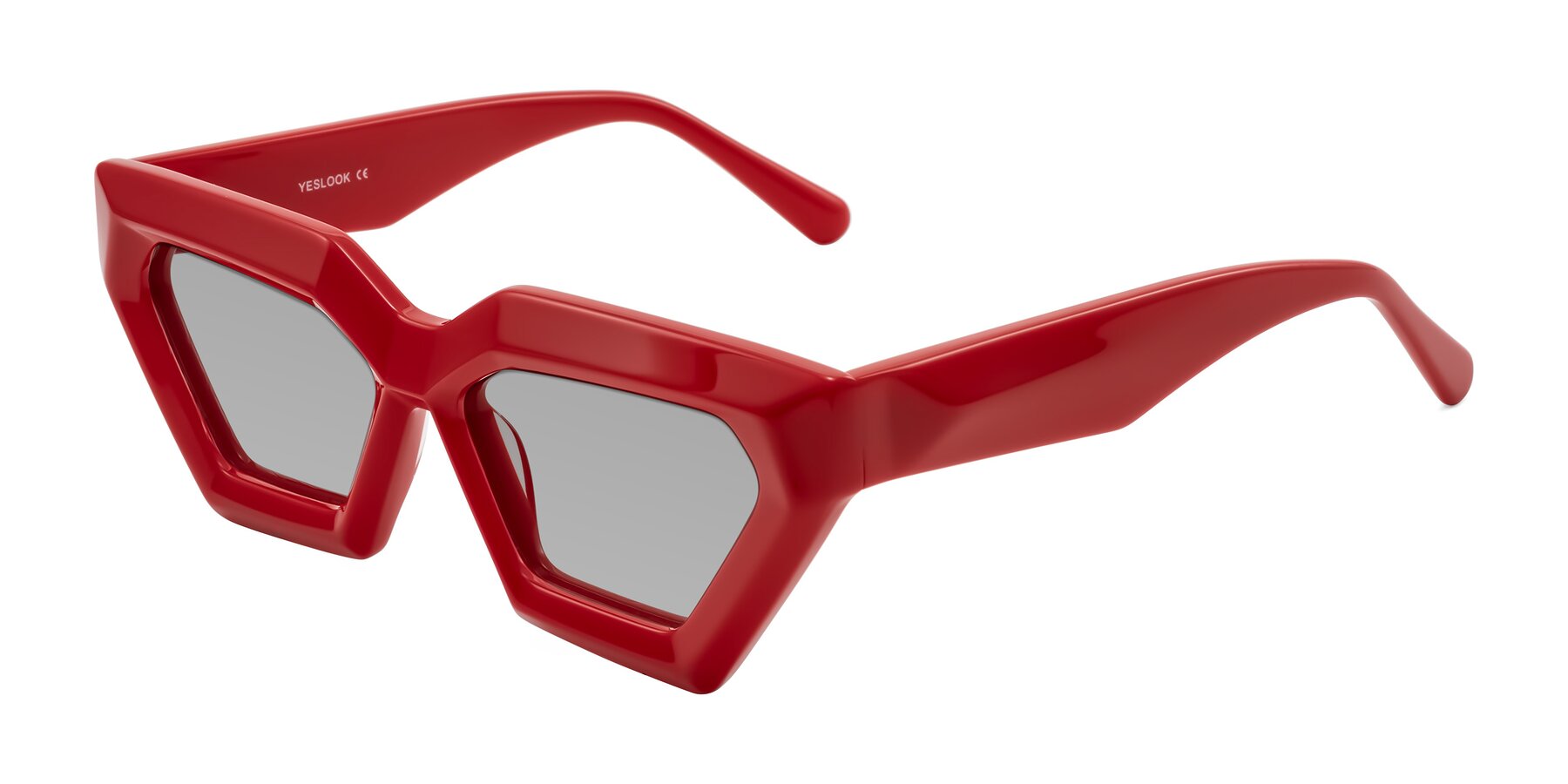 Angle of Giptoo in Red with Light Gray Tinted Lenses