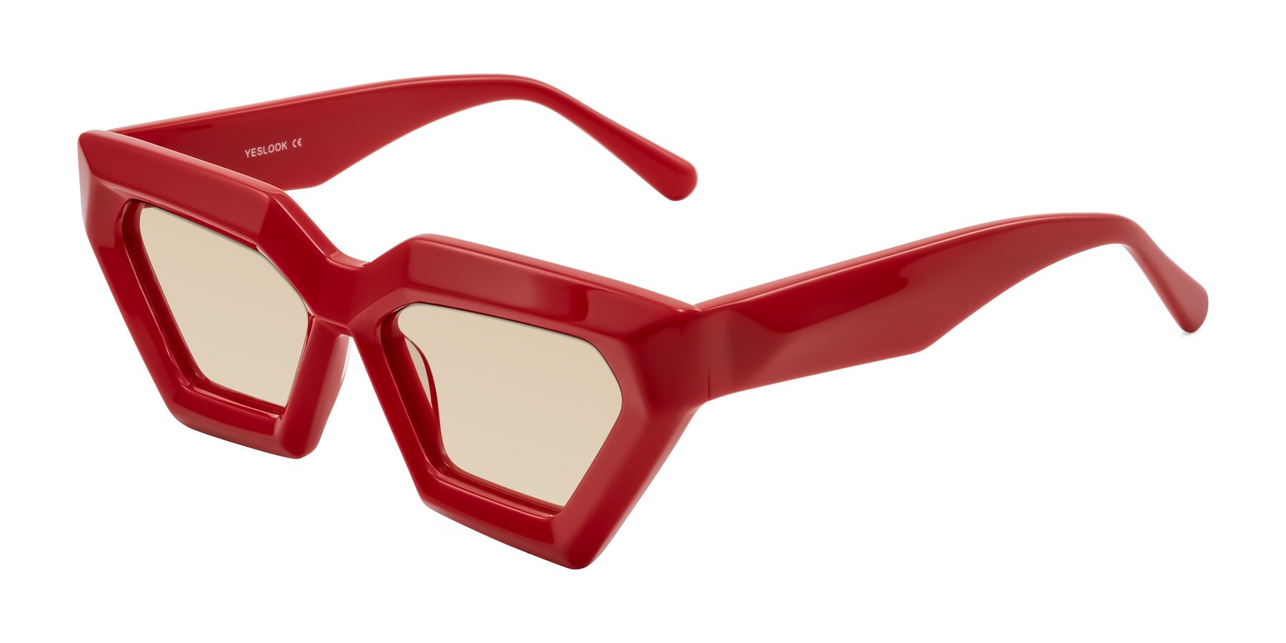 Angle of Giptoo in Red with Light Brown Tinted Lenses