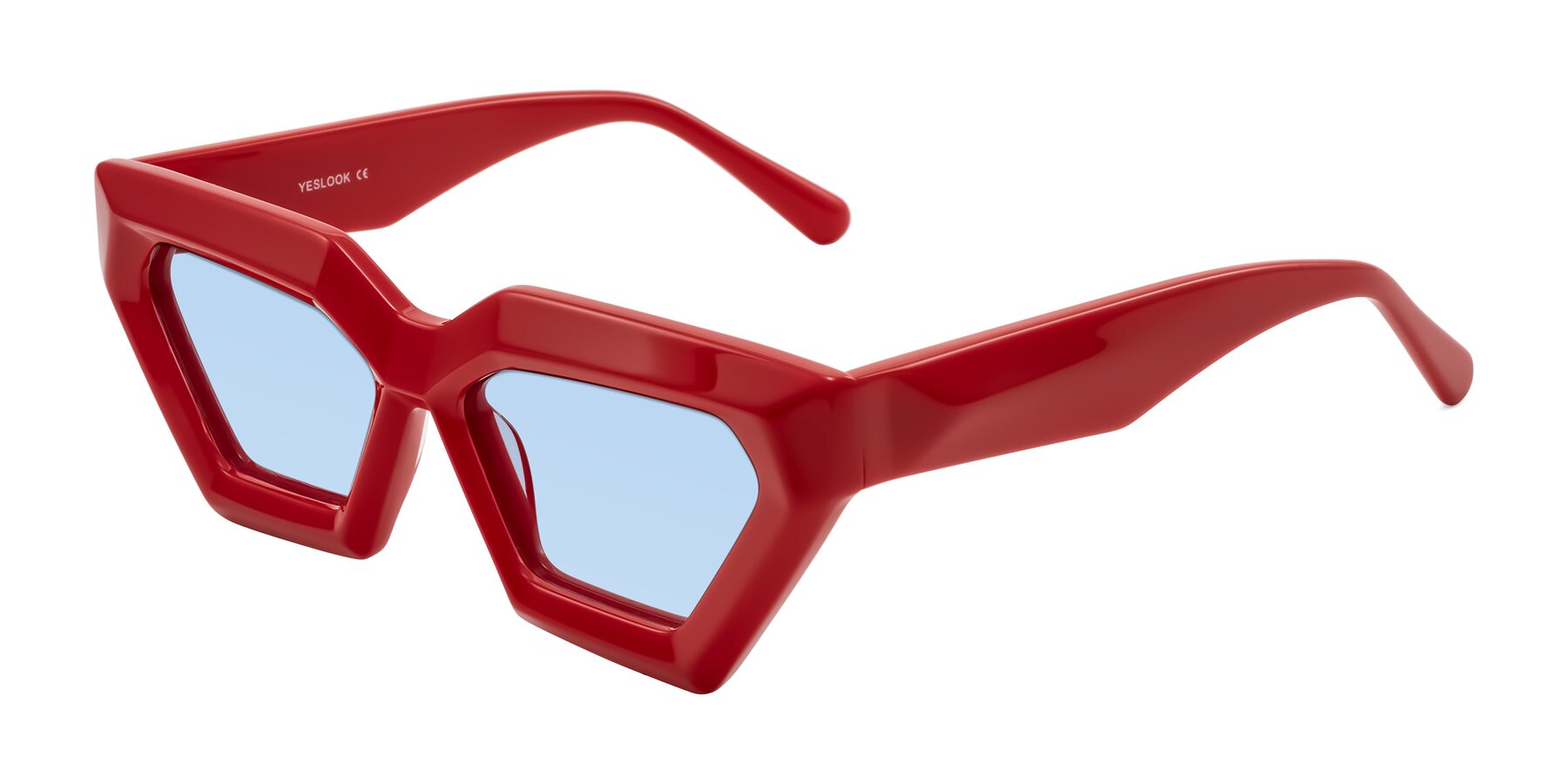 Angle of Giptoo in Red with Light Blue Tinted Lenses