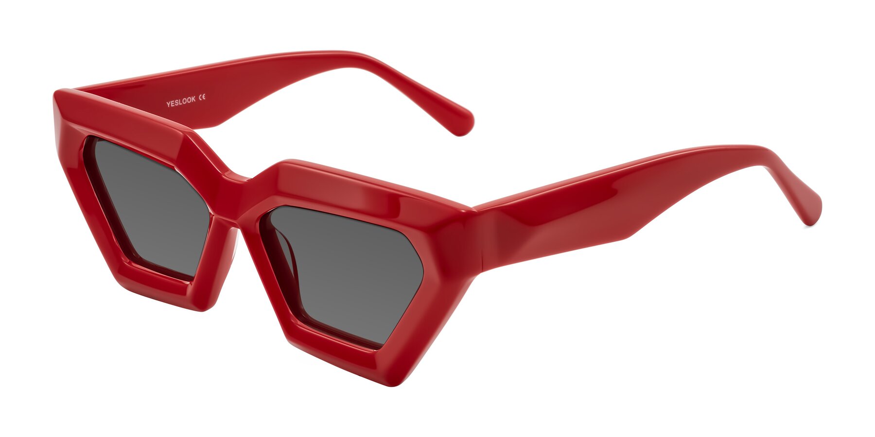 Angle of Giptoo in Red with Medium Gray Tinted Lenses