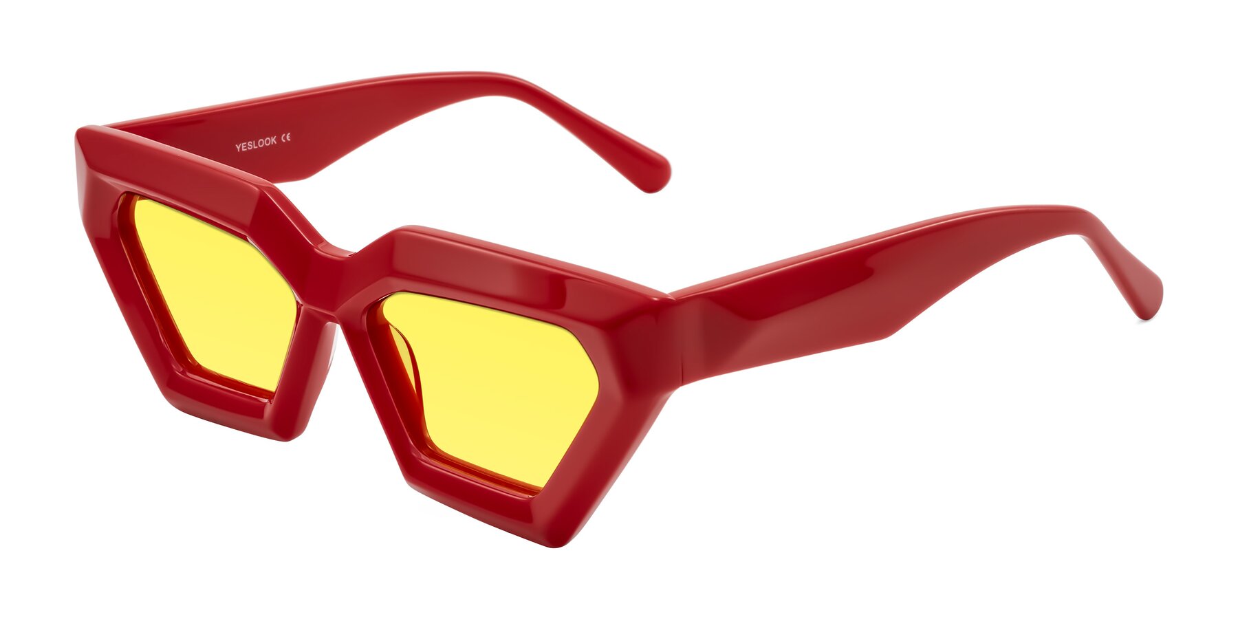 Angle of Giptoo in Red with Medium Yellow Tinted Lenses