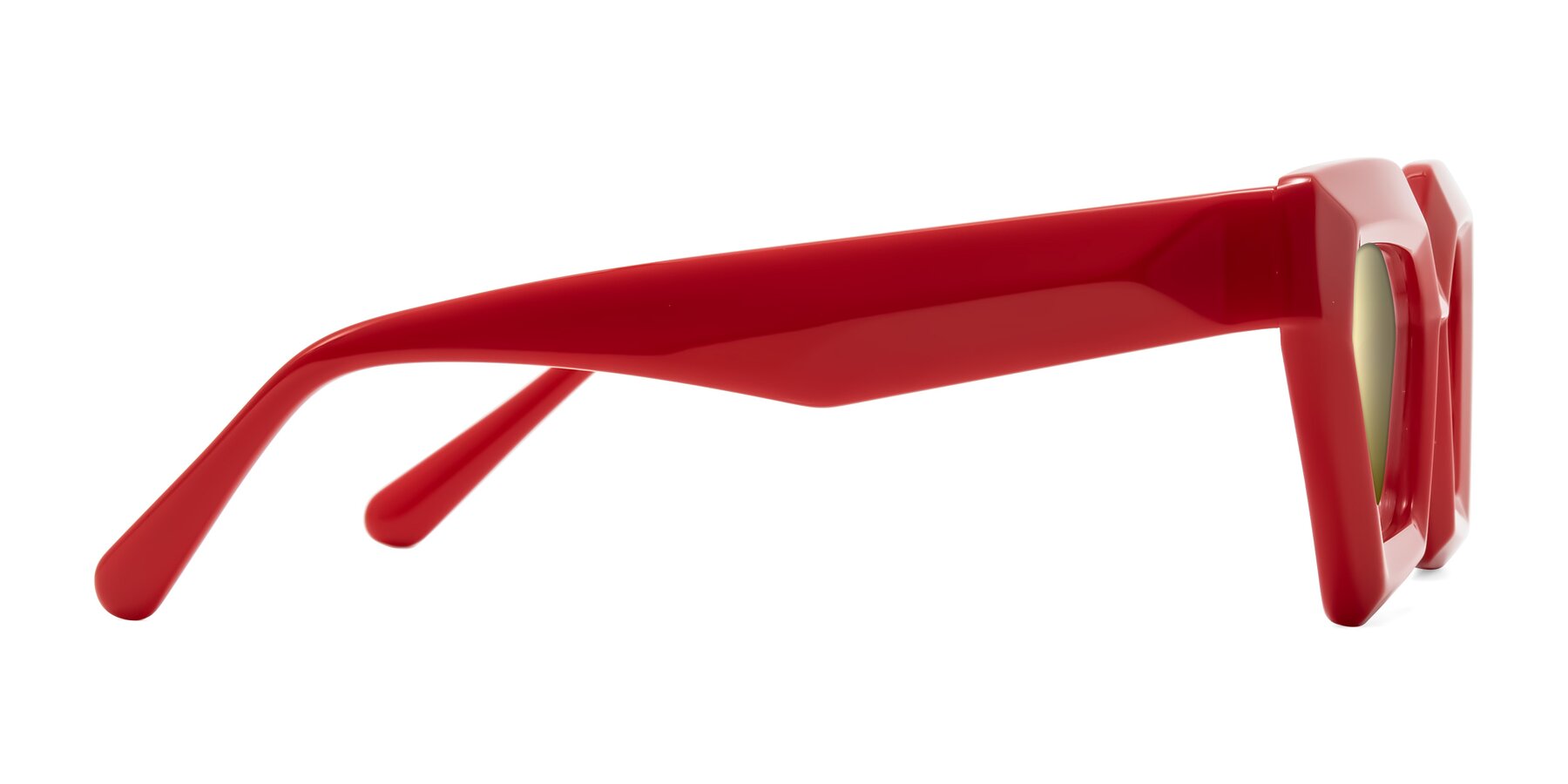 Side of Giptoo in Red with Gold Mirrored Lenses