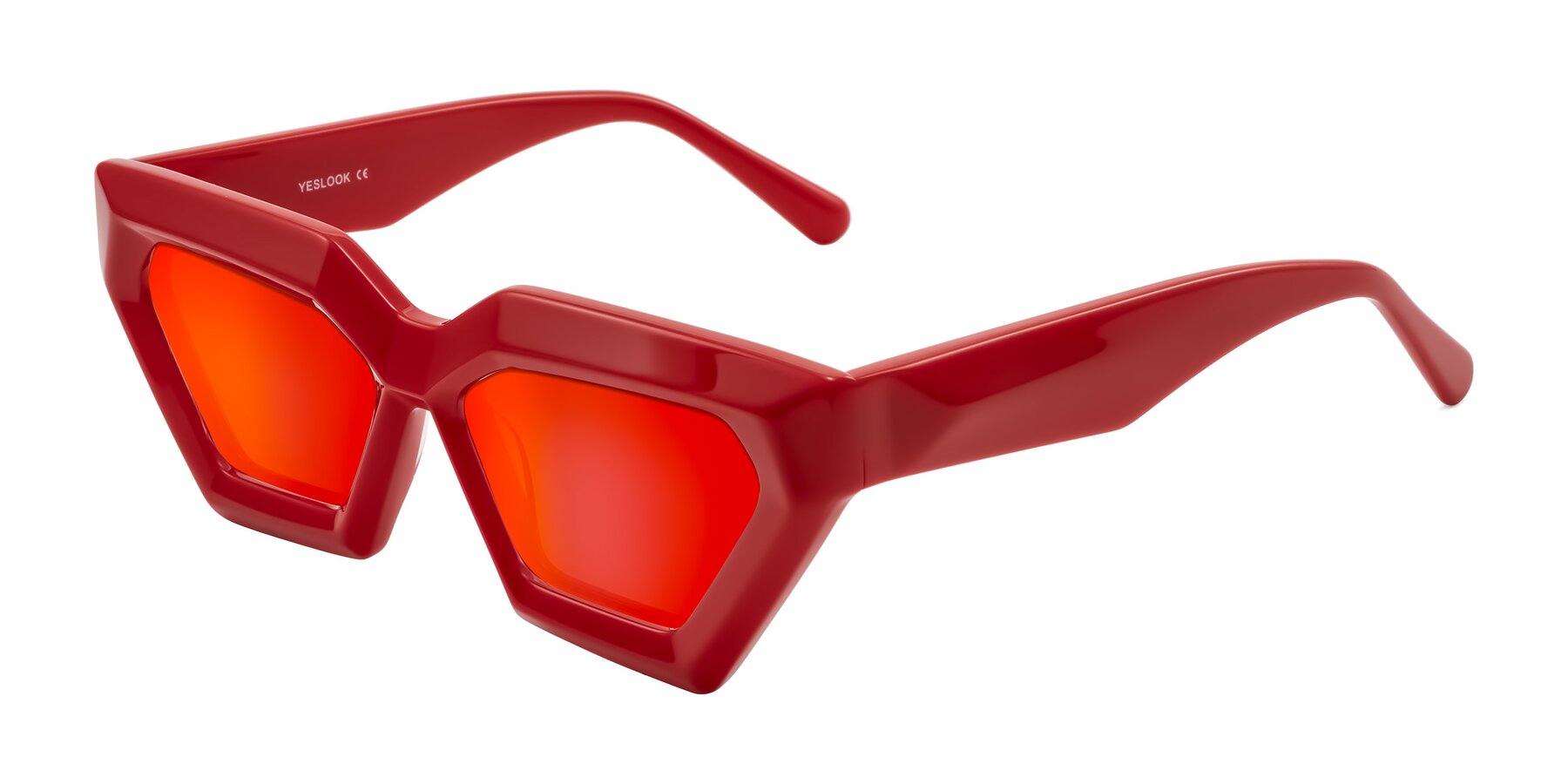Angle of Giptoo in Red with Red Gold Mirrored Lenses