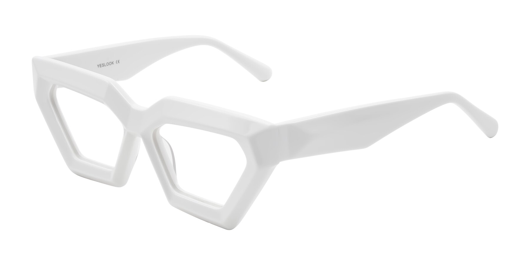 Angle of Giptoo in White with Clear Blue Light Blocking Lenses