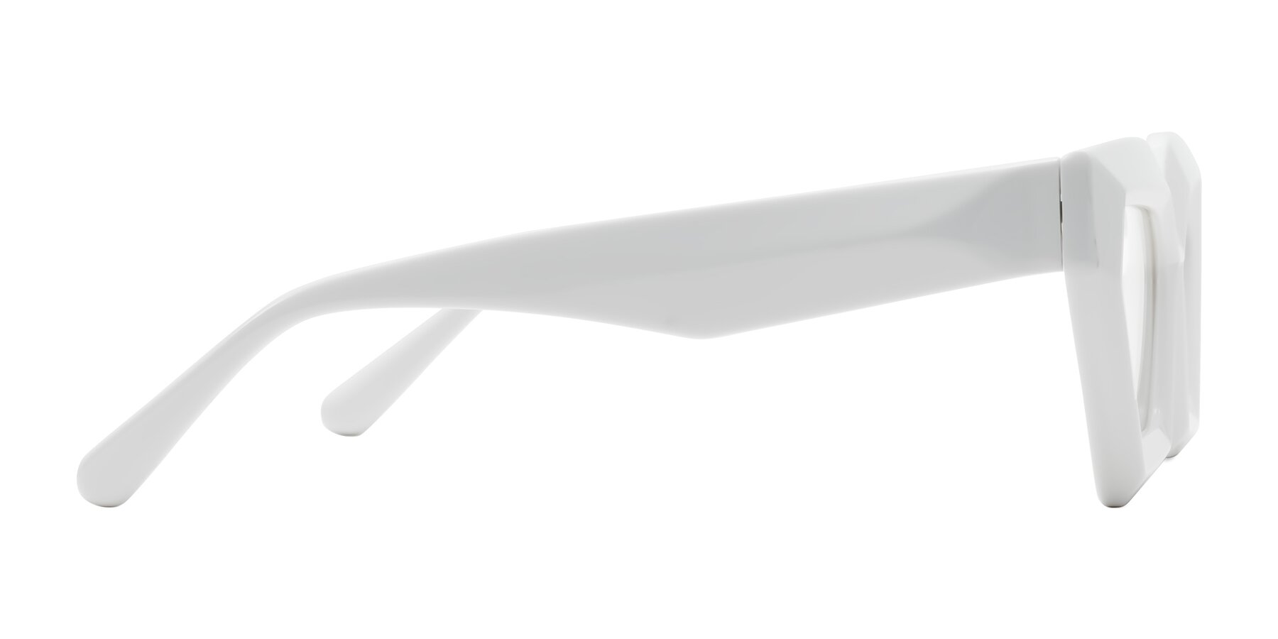 Side of Giptoo in White with Clear Blue Light Blocking Lenses