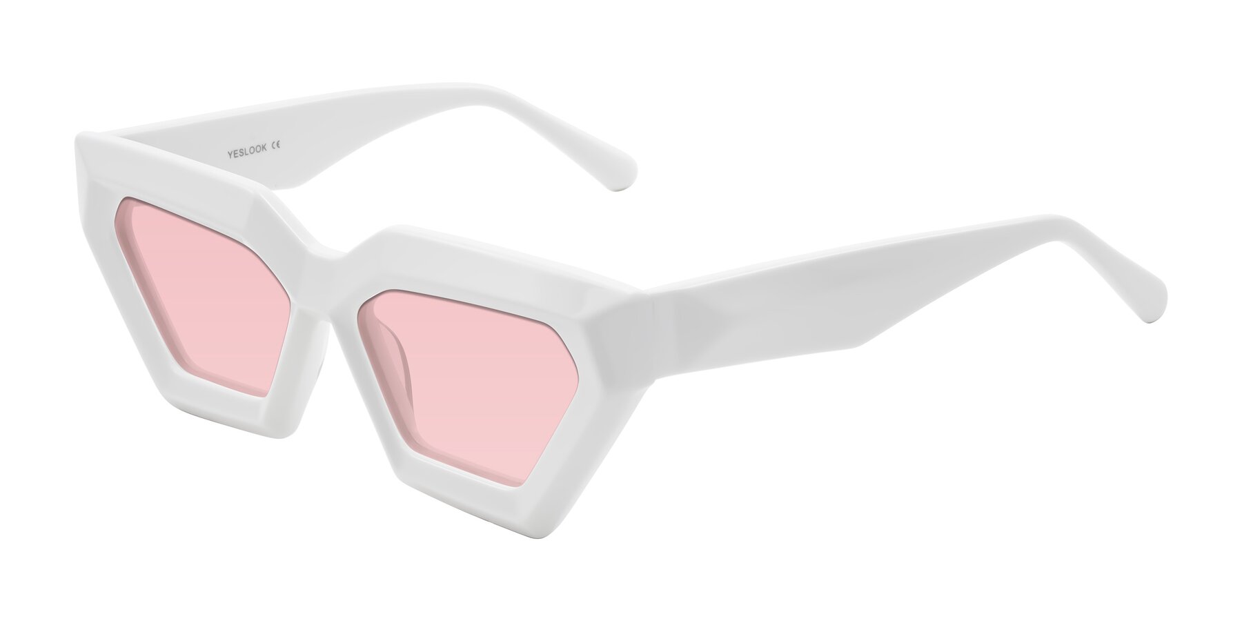 Angle of Giptoo in White with Light Garnet Tinted Lenses