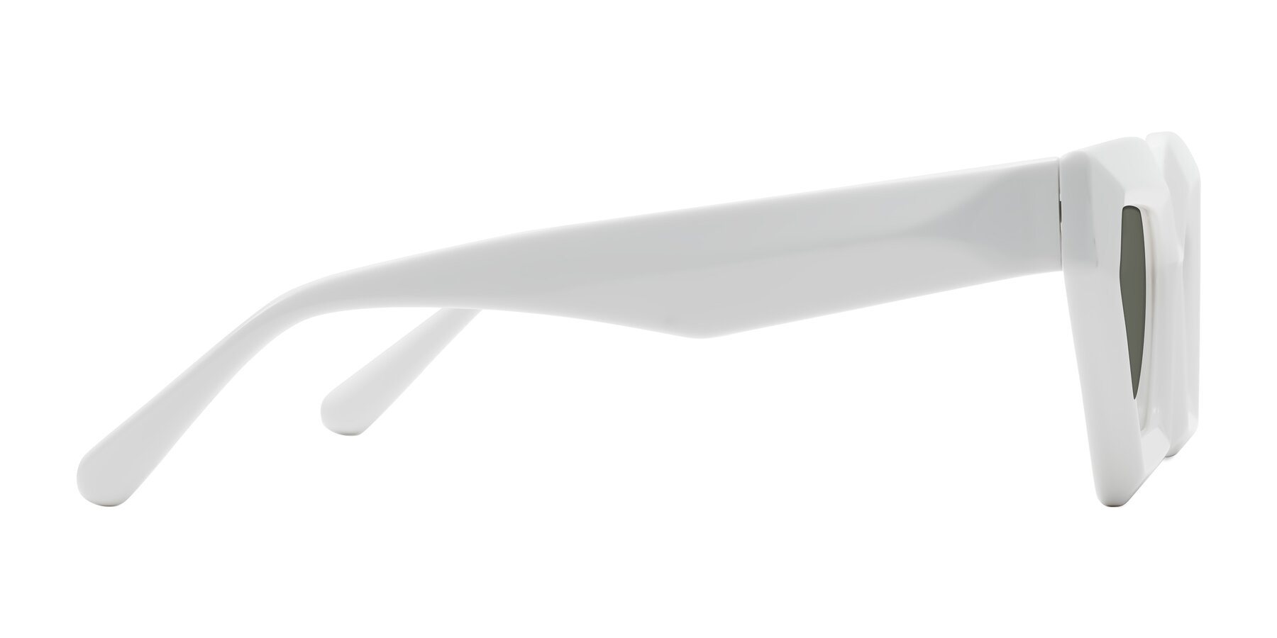 Side of Giptoo in White with Gray Polarized Lenses