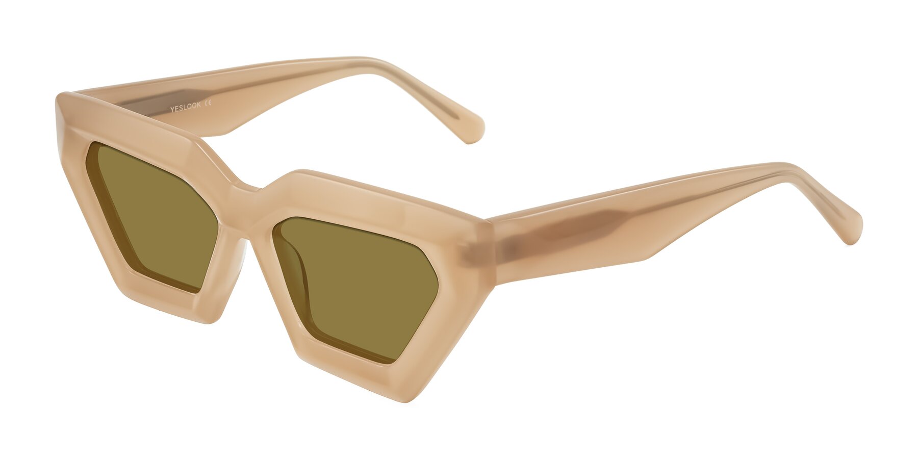 Angle of Giptoo in Creamy Beige with Brown Polarized Lenses