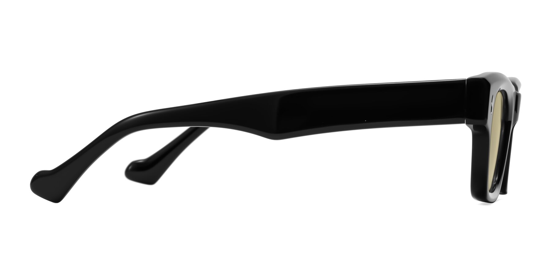 Side of Xallon in Black with Light Champagne Tinted Lenses