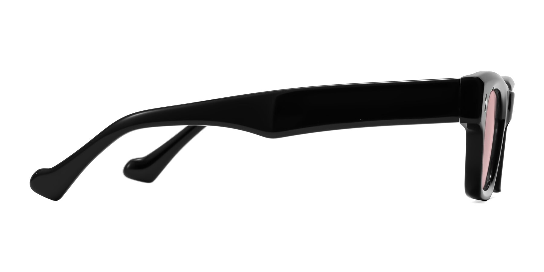 Side of Xallon in Black with Light Garnet Tinted Lenses