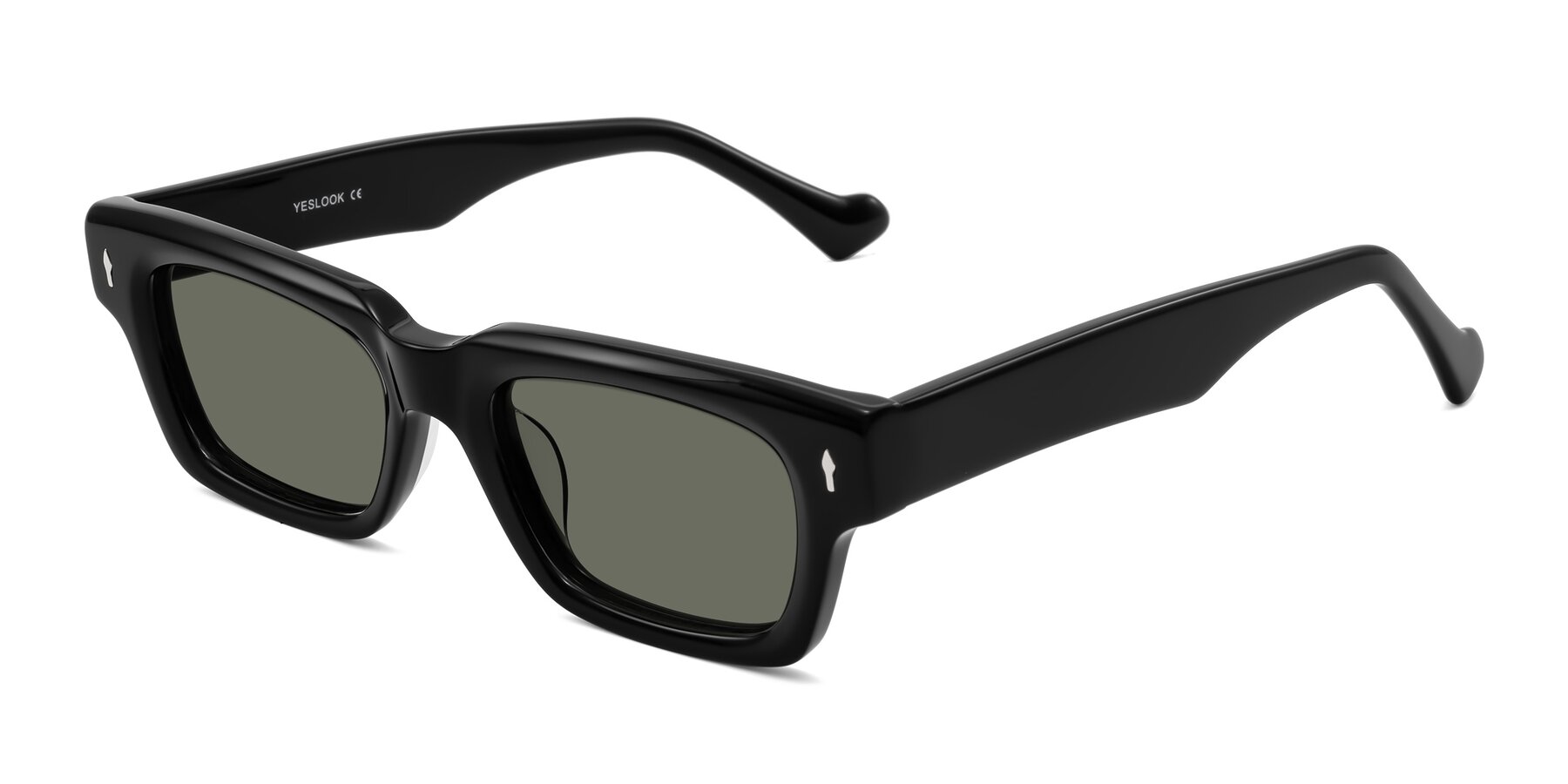 Angle of Xallon in Black with Gray Polarized Lenses
