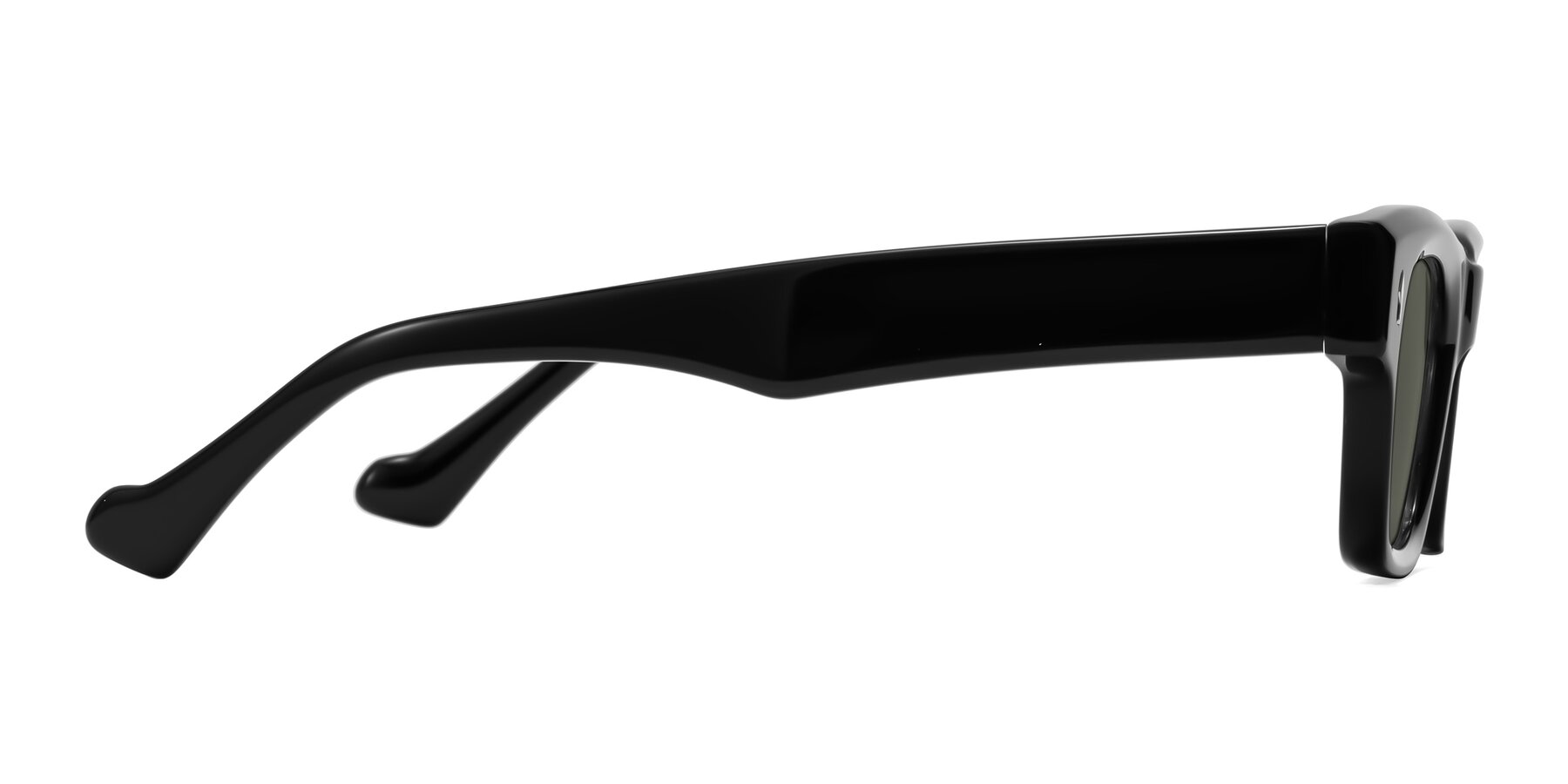 Side of Xallon in Black with Gray Polarized Lenses