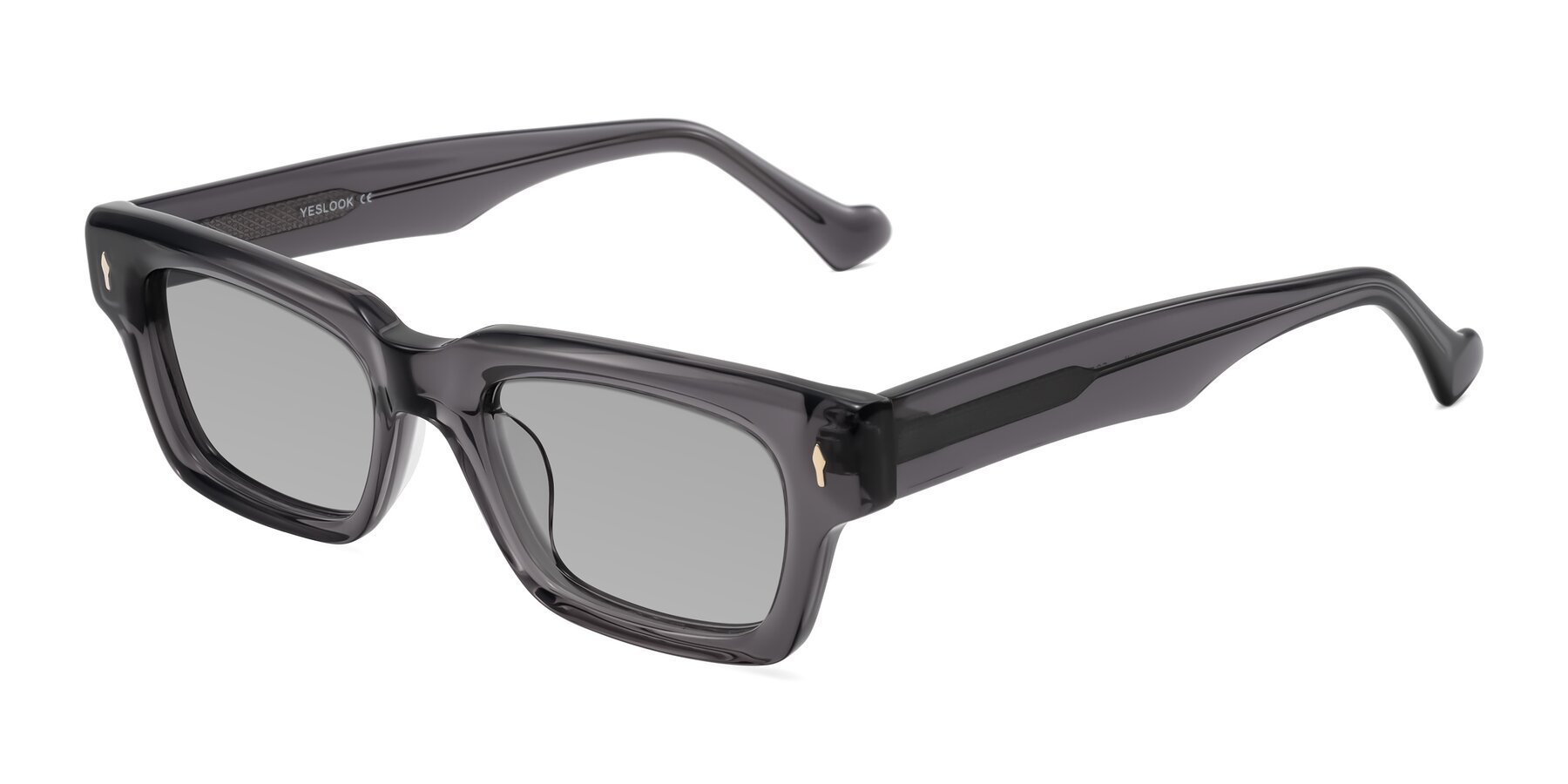 Angle of Xallon in Transparent Gray with Light Gray Tinted Lenses