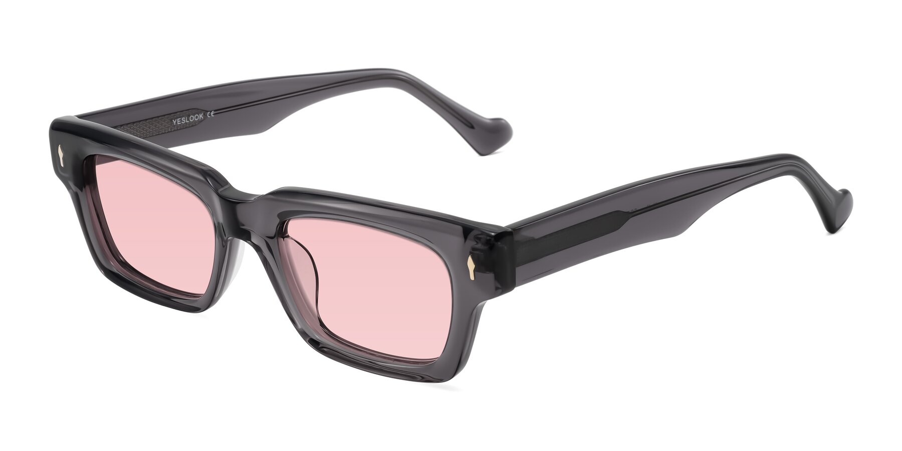 Angle of Xallon in Transparent Gray with Light Garnet Tinted Lenses