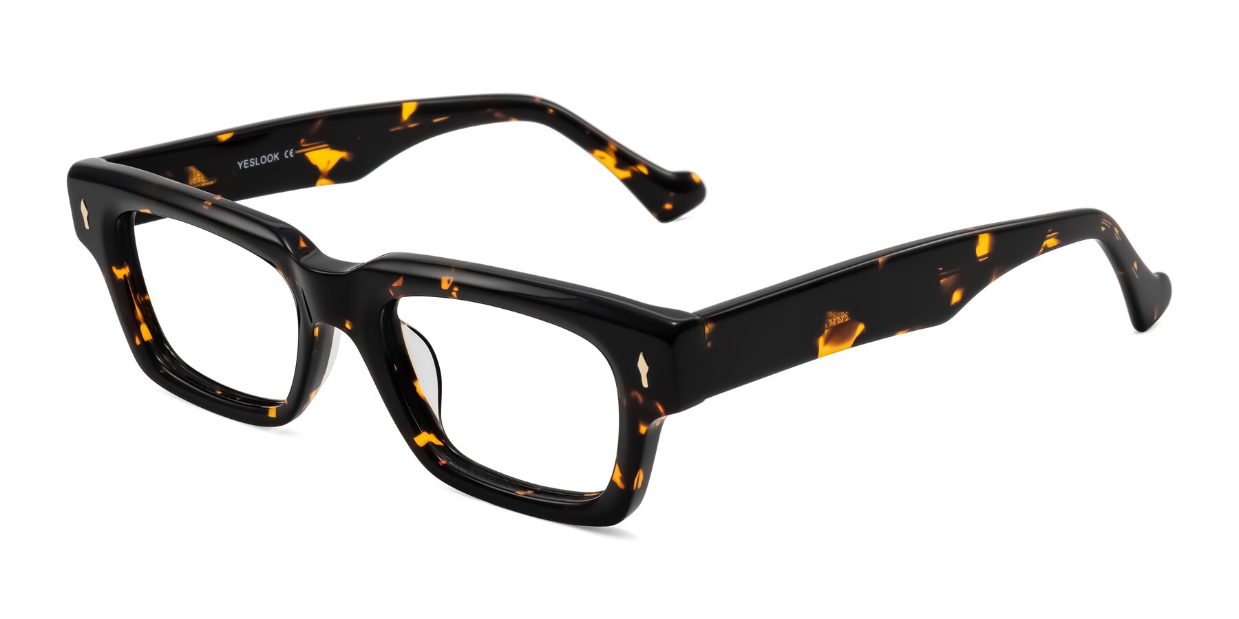 Angle of Xallon in Tortoise with Clear Eyeglass Lenses