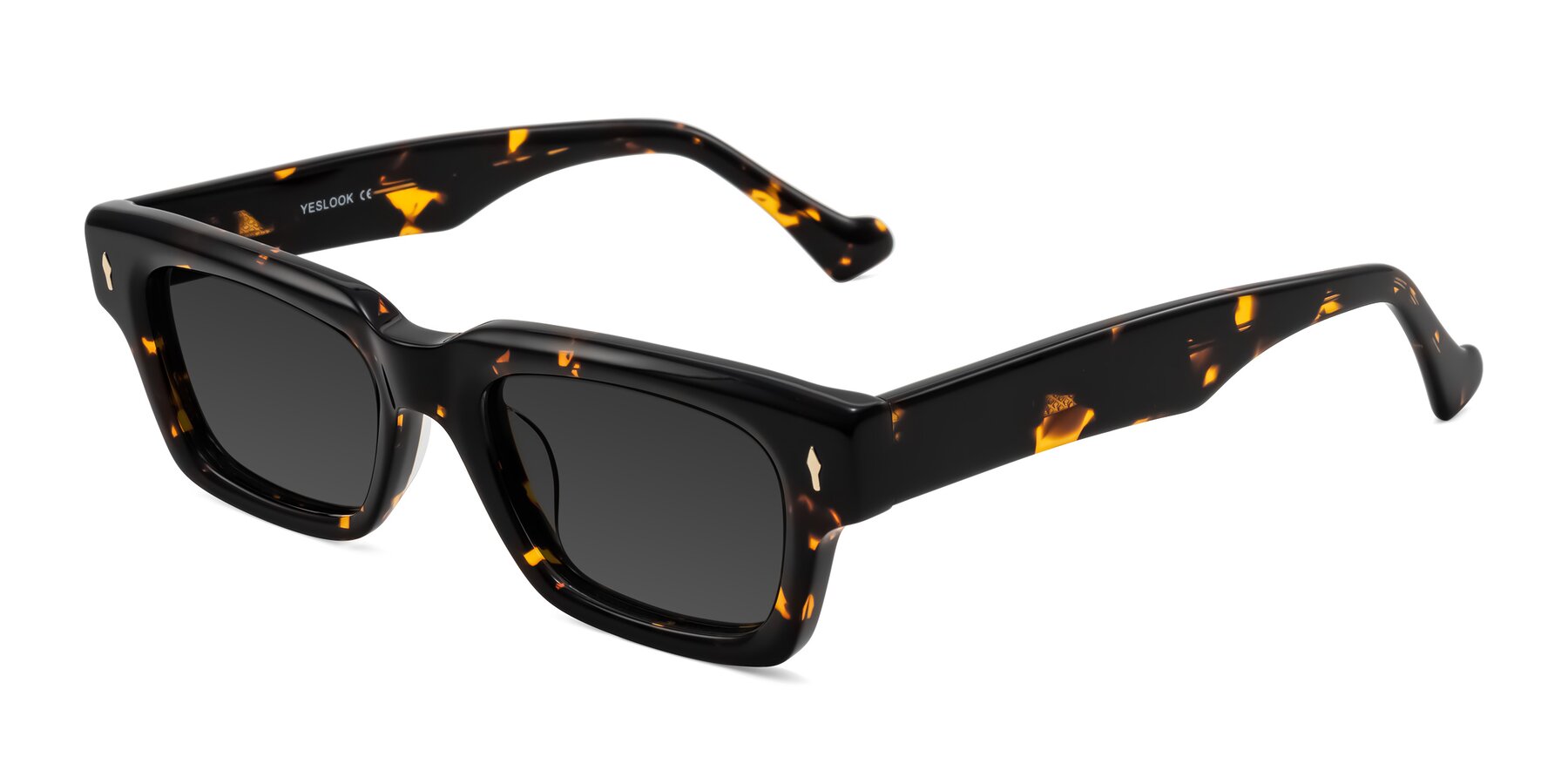 Angle of Xallon in Tortoise with Gray Tinted Lenses