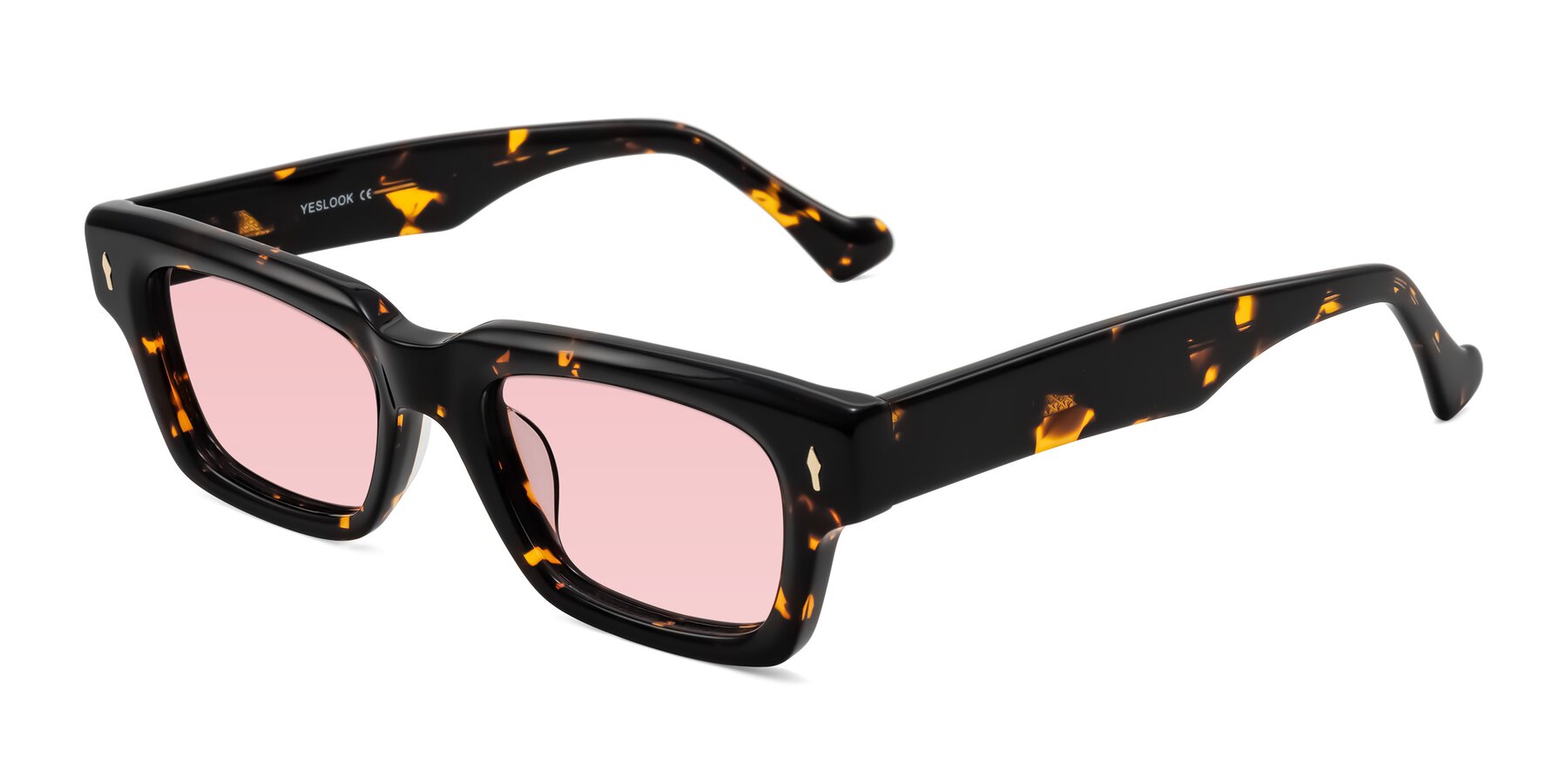 Angle of Xallon in Tortoise with Light Garnet Tinted Lenses