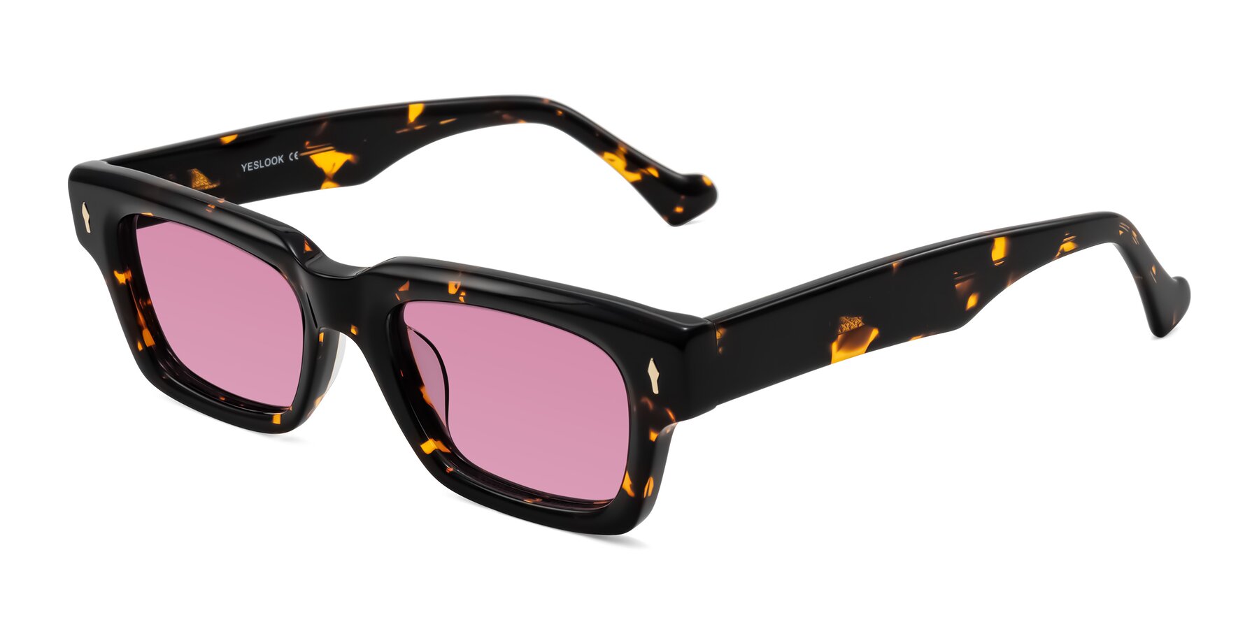 Angle of Xallon in Tortoise with Medium Wine Tinted Lenses