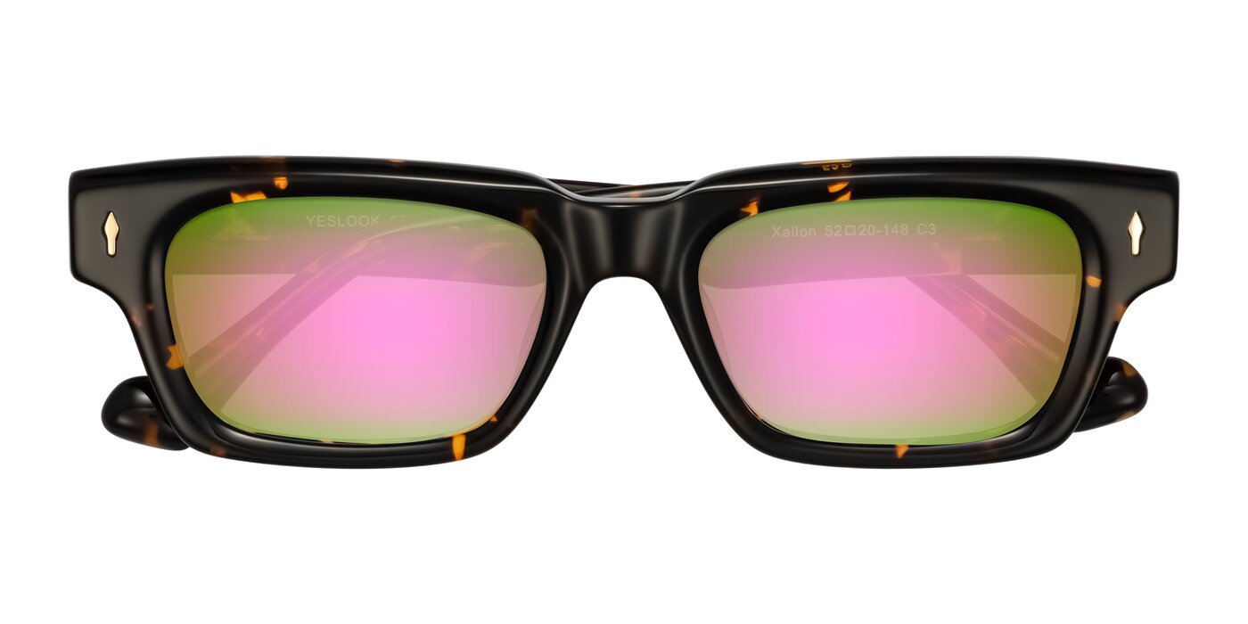 Xallon - Tortoise Flash Mirrored Sunglasses