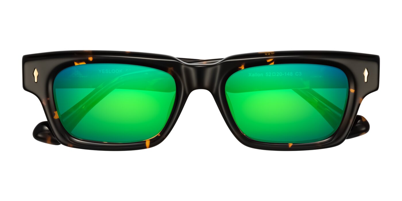 Xallon - Tortoise Flash Mirrored Sunglasses