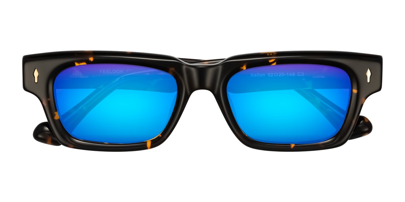 Xallon - Tortoise Flash Mirrored Sunglasses