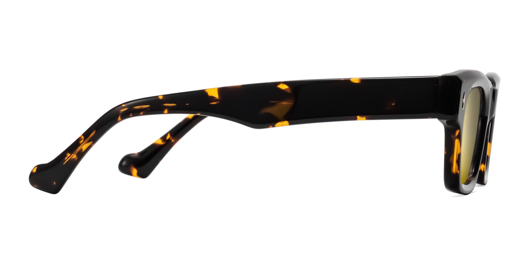 Side of Xallon in Tortoise with Gold Mirrored Lenses