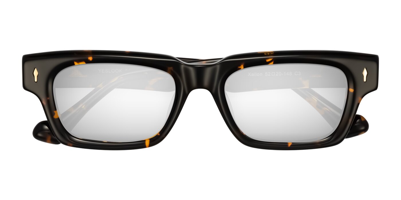 Xallon - Tortoise Flash Mirrored Sunglasses