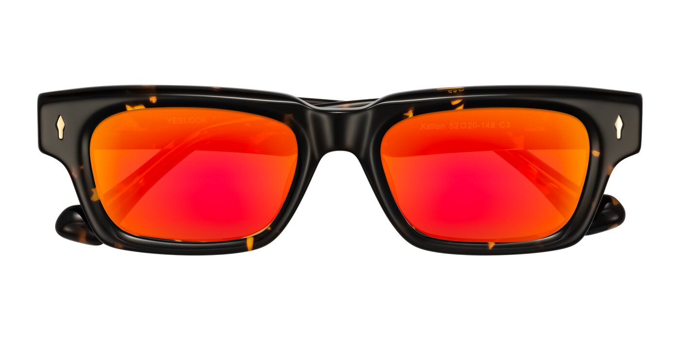 Xallon - Tortoise Flash Mirrored Sunglasses
