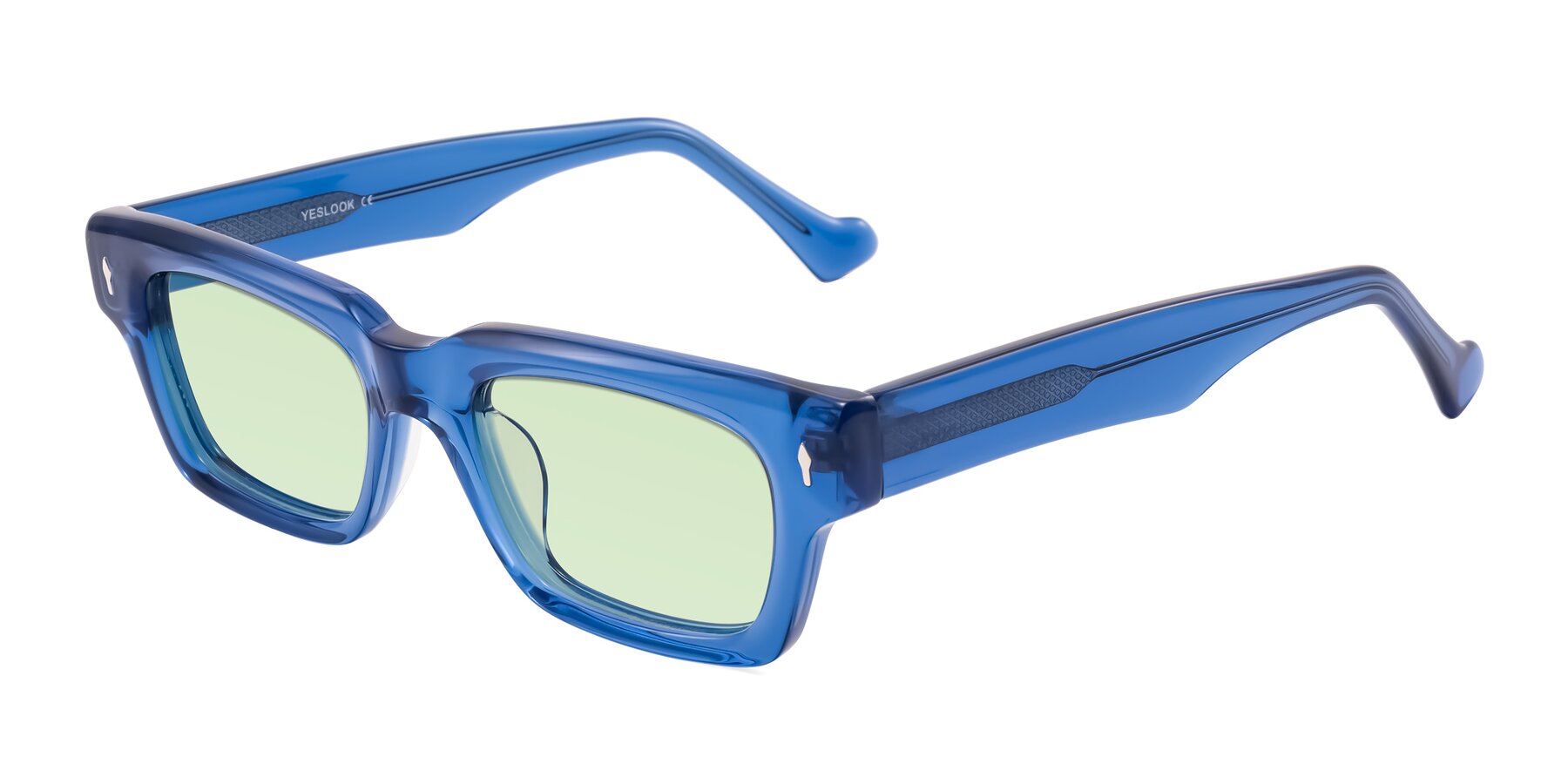 Angle of Xallon in Blue with Light Green Tinted Lenses