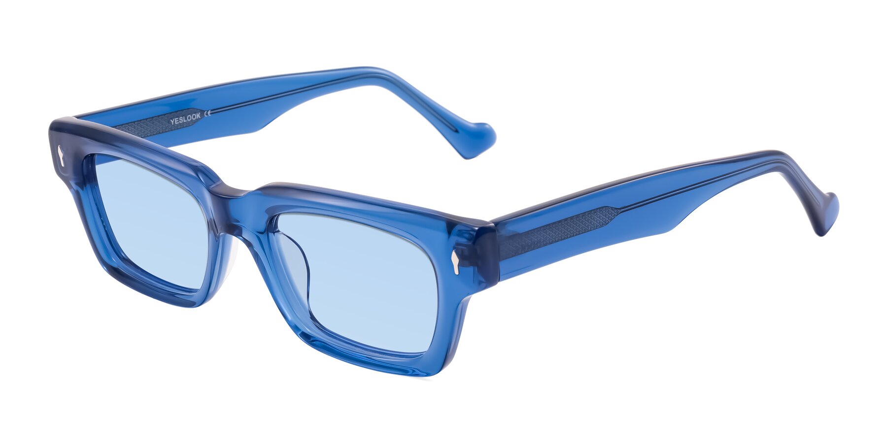 Angle of Xallon in Blue with Light Blue Tinted Lenses