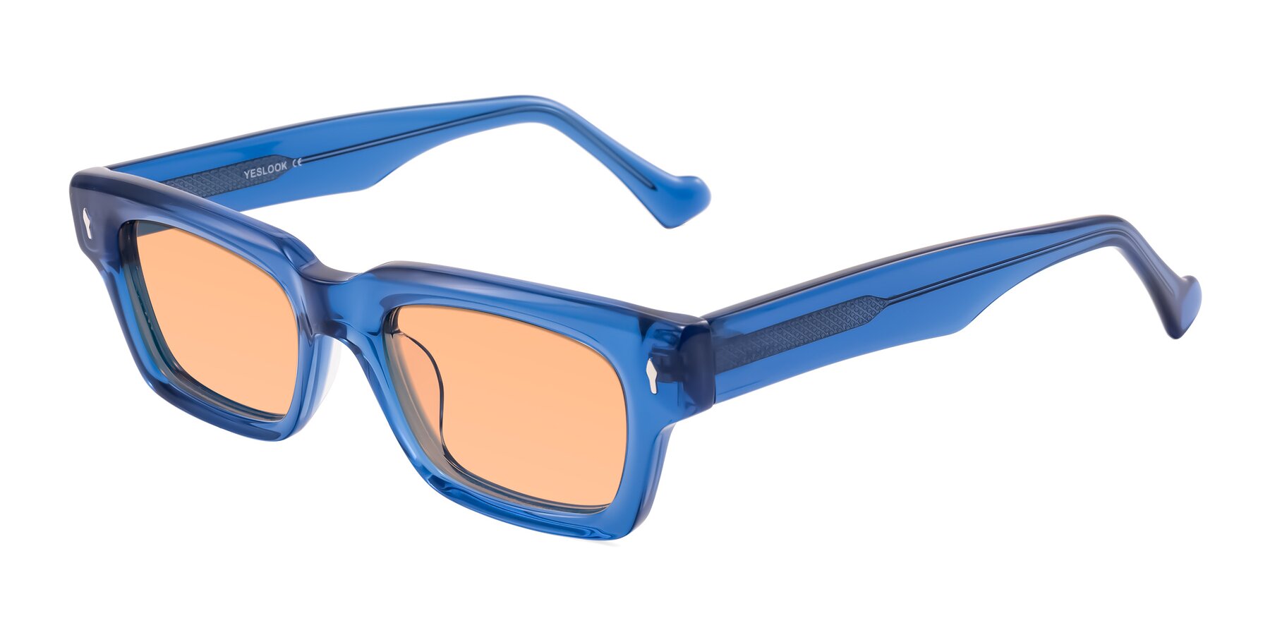 Angle of Xallon in Blue with Light Orange Tinted Lenses