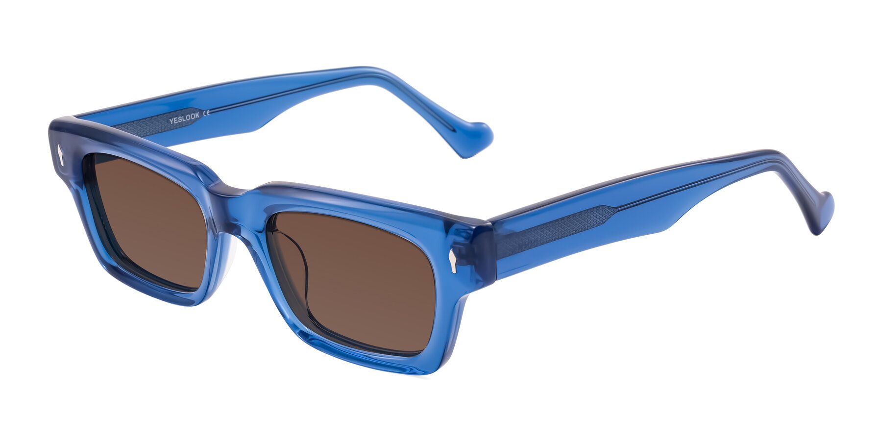 Angle of Xallon in Blue with Brown Tinted Lenses