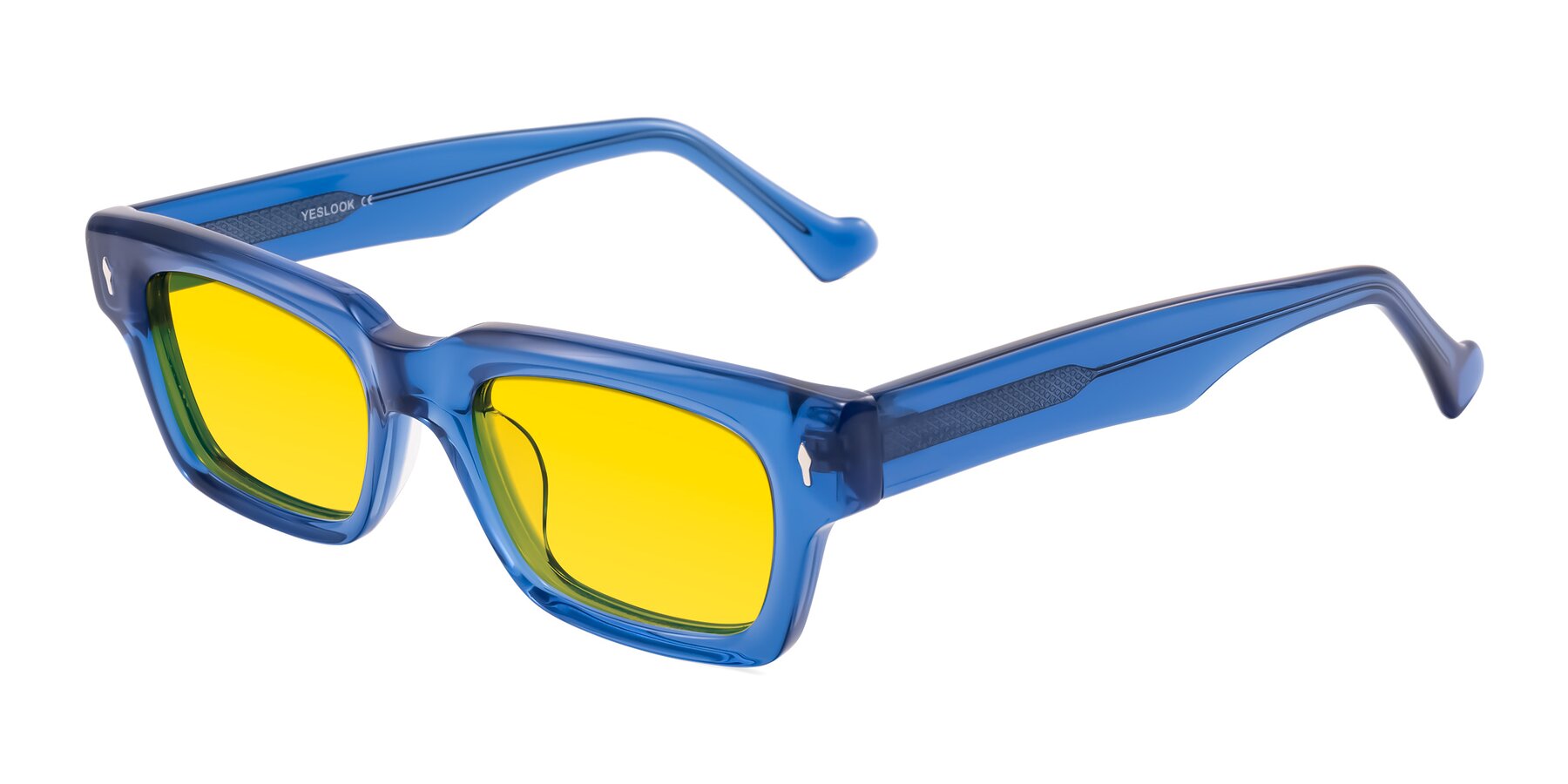 Angle of Xallon in Blue with Yellow Tinted Lenses