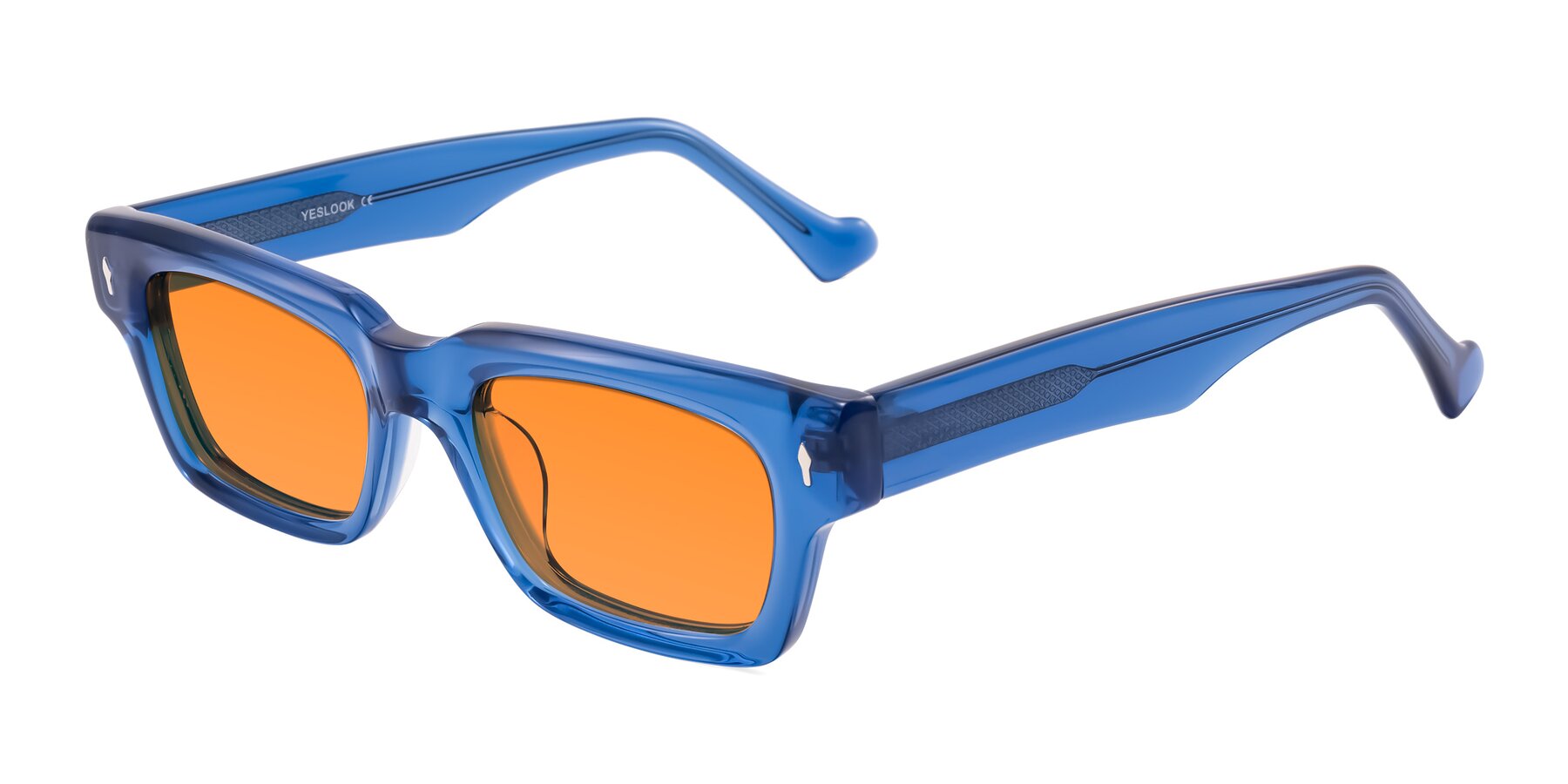 Angle of Xallon in Blue with Orange Tinted Lenses