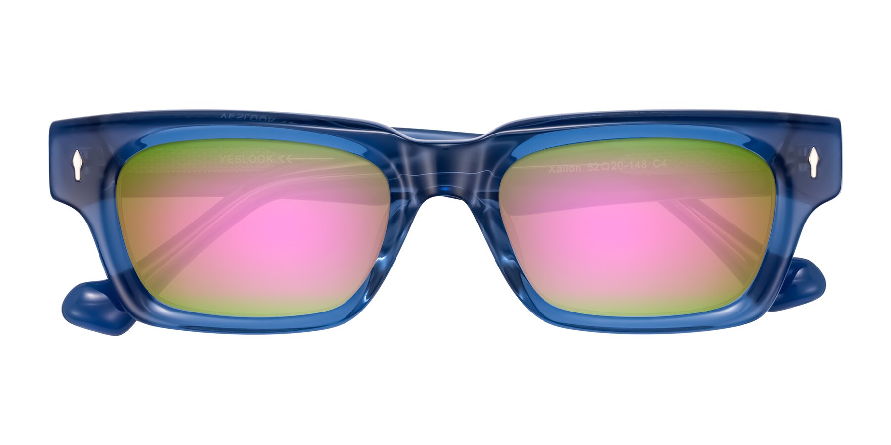 Folded Front of Xallon in Blue with Pink Mirrored Lenses