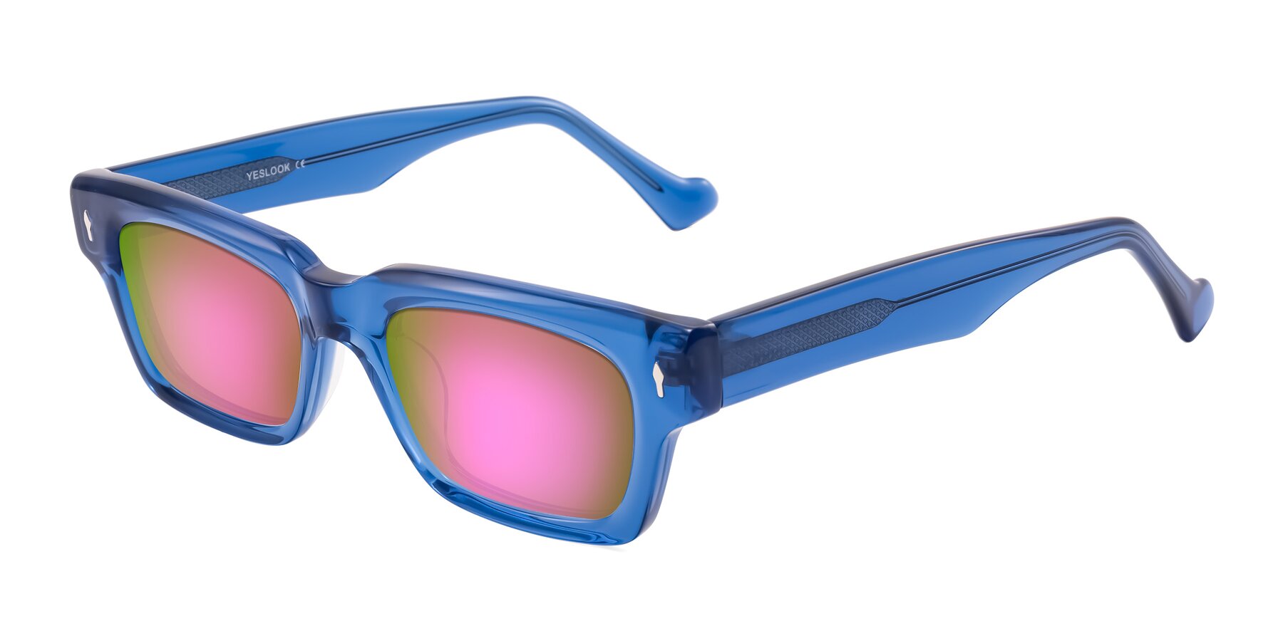 Angle of Xallon in Blue with Pink Mirrored Lenses