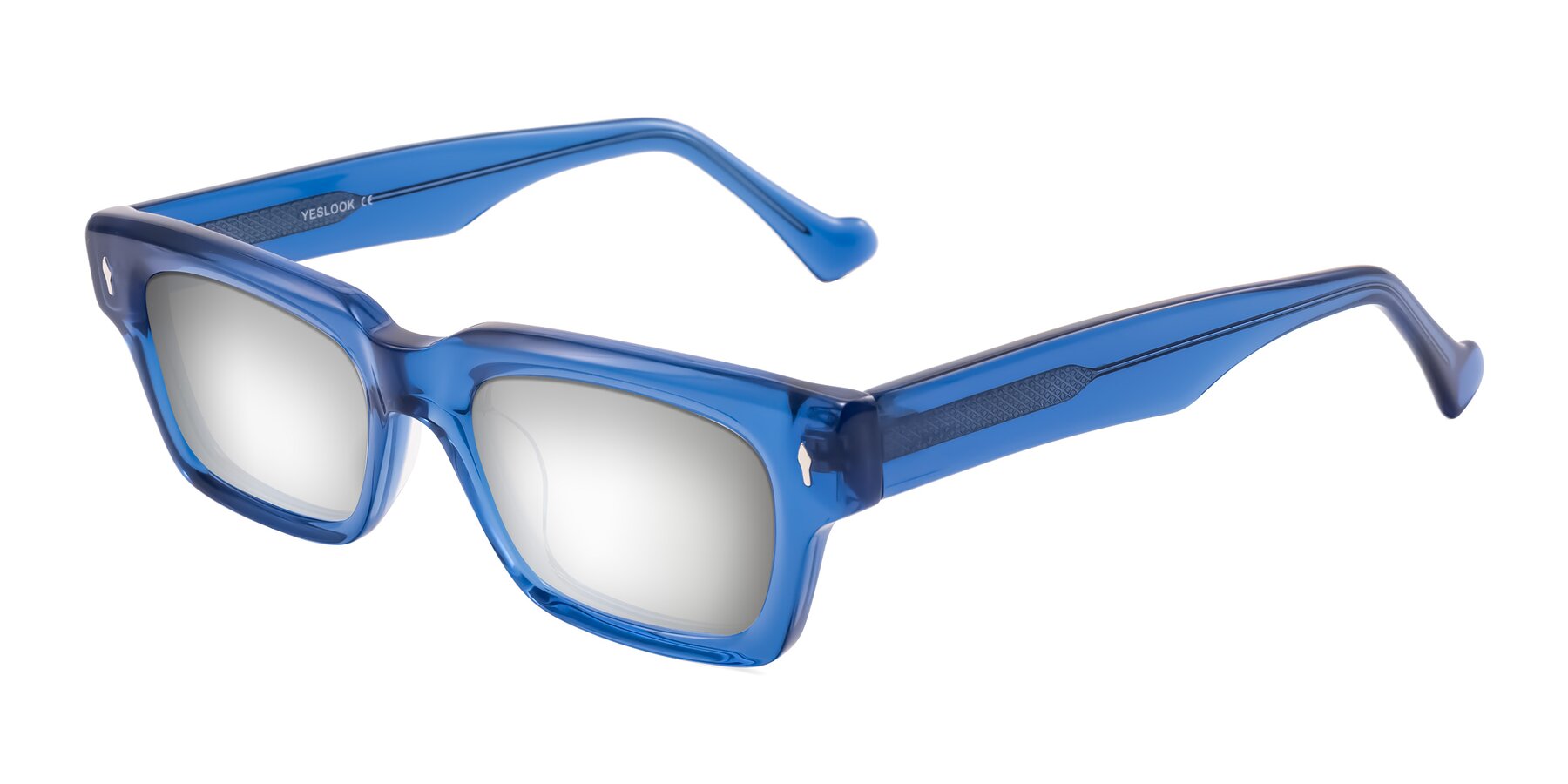 Angle of Xallon in Blue with Silver Mirrored Lenses