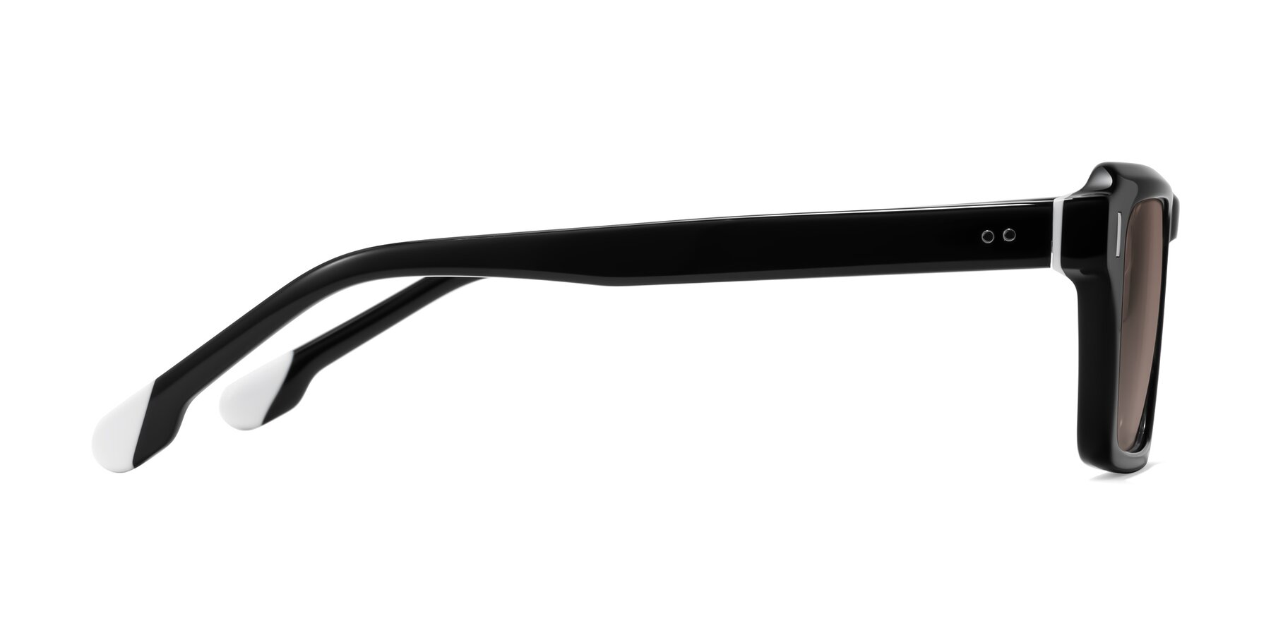 Side of Sloan in Black with Medium Brown Tinted Lenses