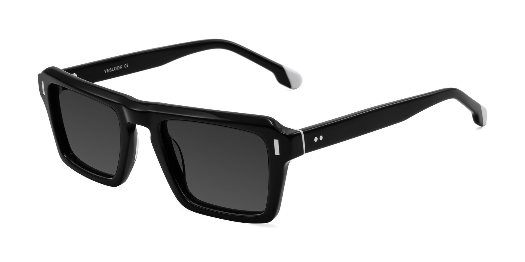Angle of Sloan in Black with Gray Tinted Lenses