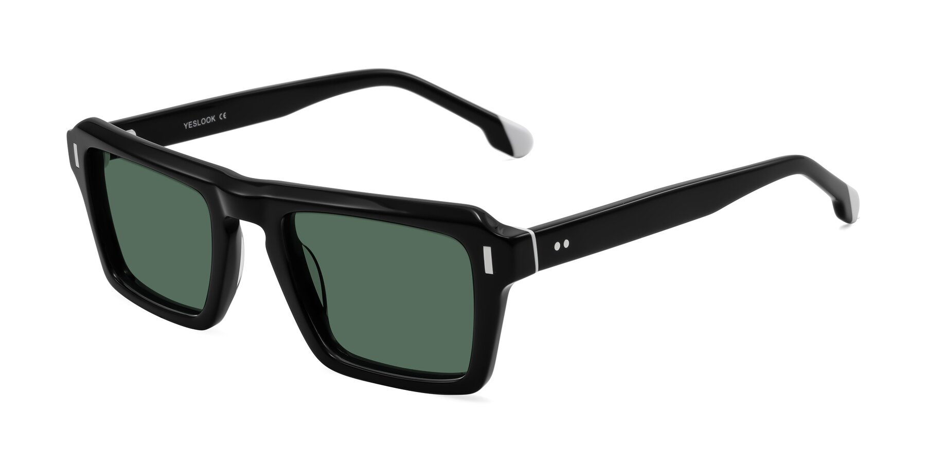 Angle of Sloan in Black with Green Polarized Lenses