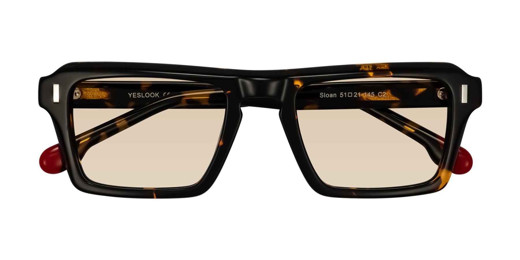 Folded Front of Sloan in Tortoise with Light Brown Tinted Lenses