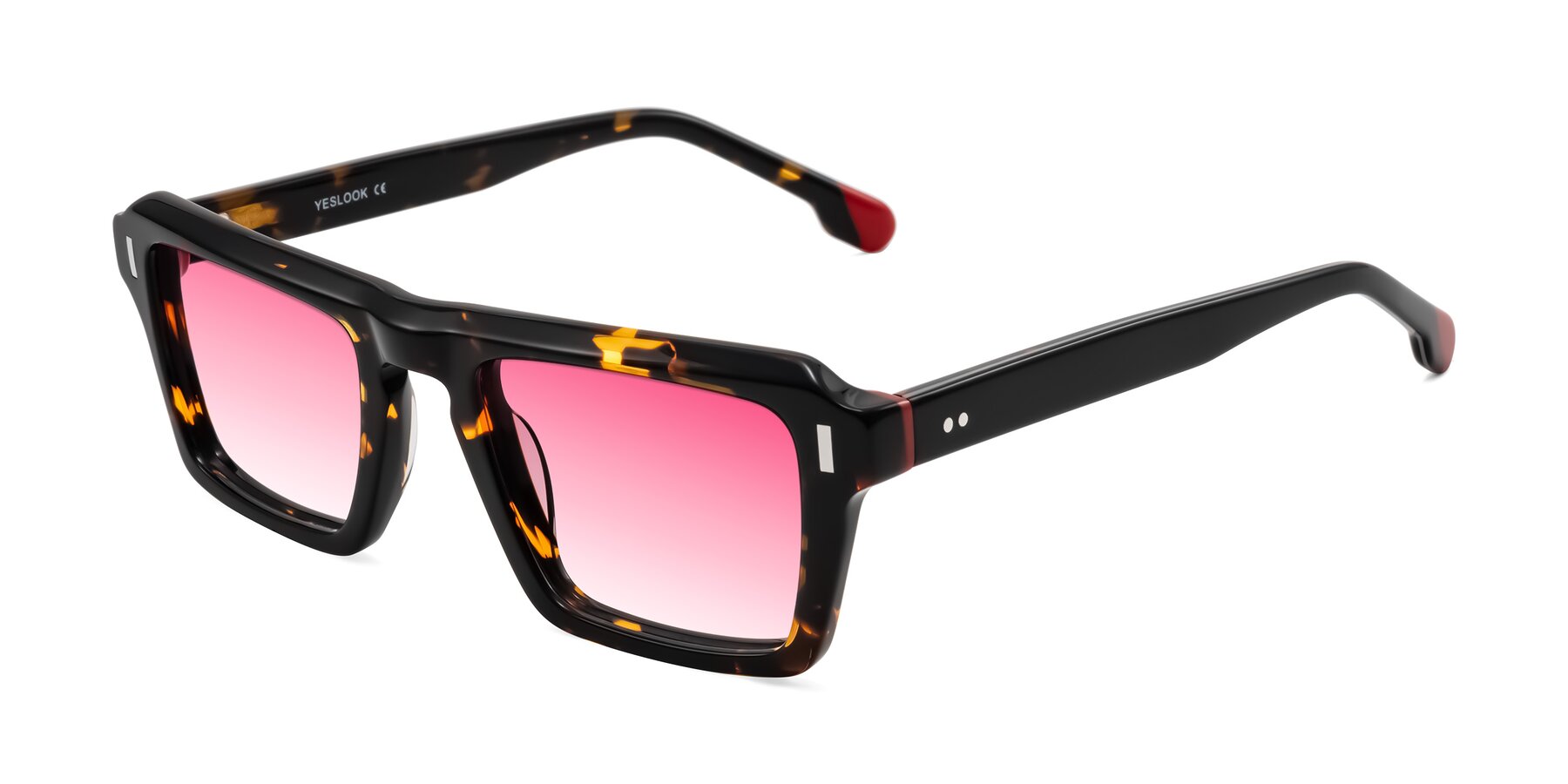 Angle of Sloan in Tortoise with Pink Gradient Lenses