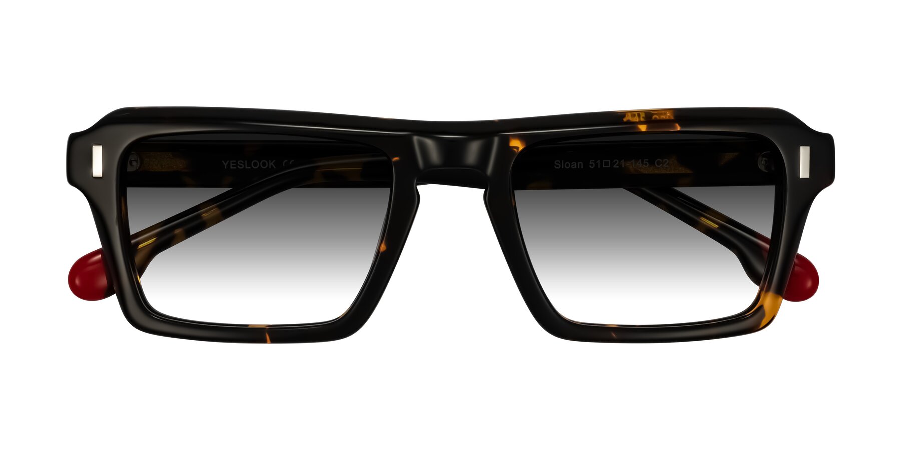 Folded Front of Sloan in Tortoise with Gray Gradient Lenses