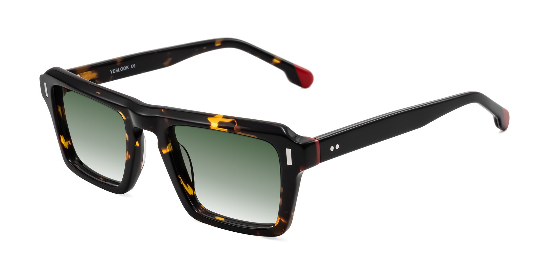 Angle of Sloan in Tortoise with Green Gradient Lenses