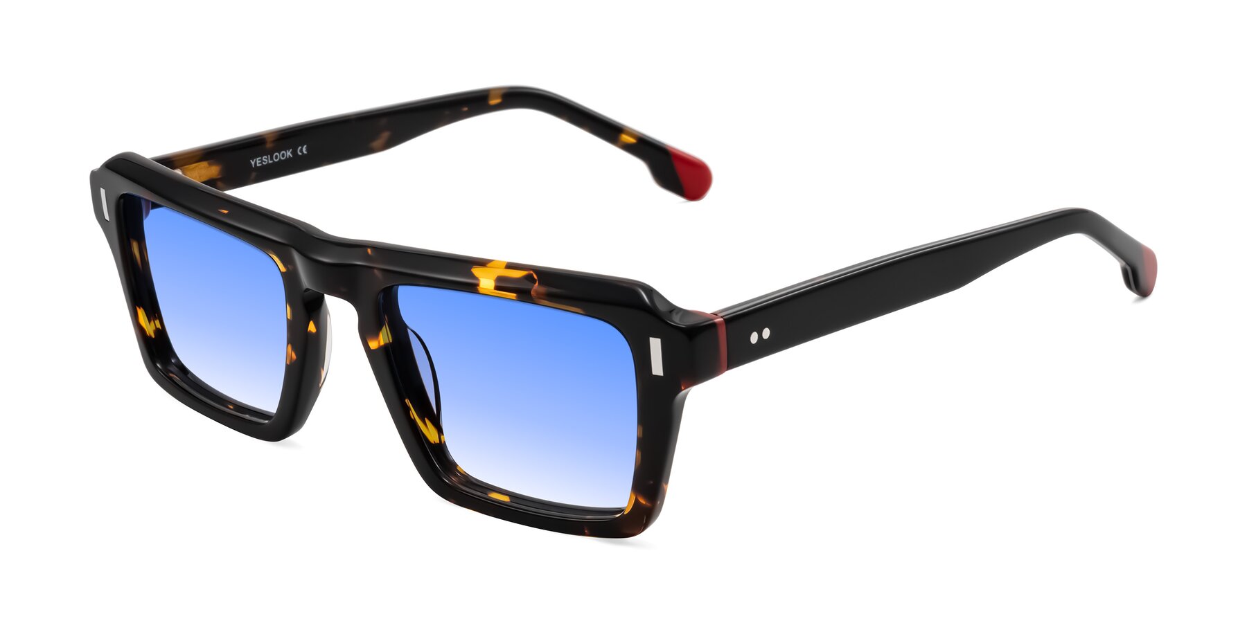 Angle of Sloan in Tortoise with Blue Gradient Lenses