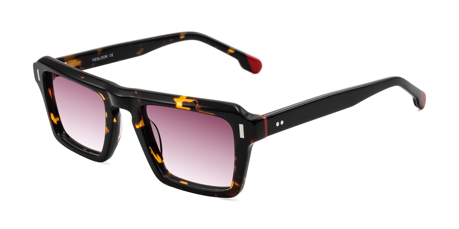 Angle of Sloan in Tortoise with Wine Gradient Lenses