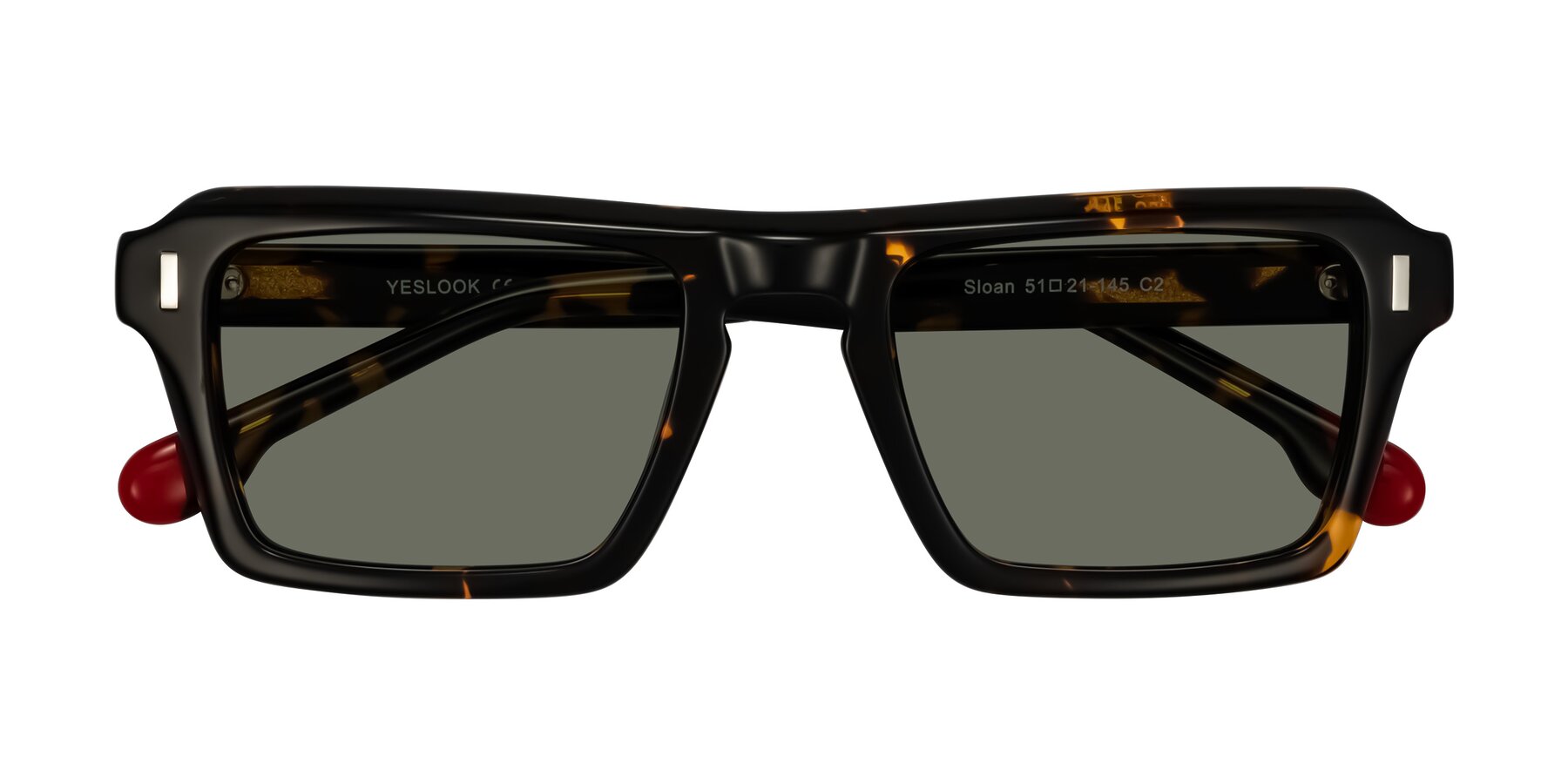Folded Front of Sloan in Tortoise with Gray Polarized Lenses