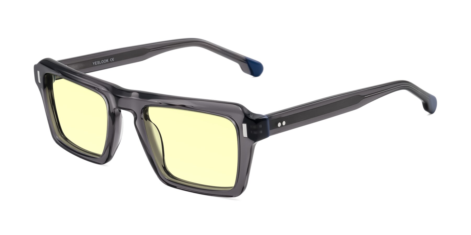 Angle of Sloan in Translucent Gray with Light Yellow Tinted Lenses